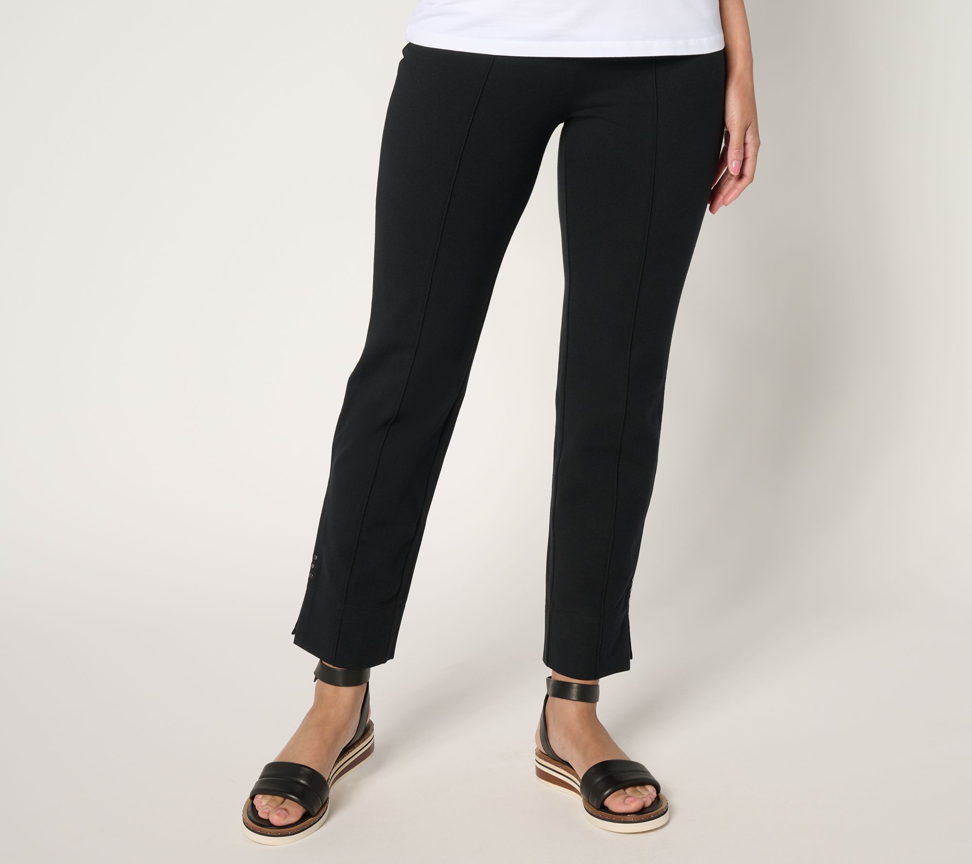 "As Is" Women with Control Tummy Control 86/14 Regular Ankle Pants