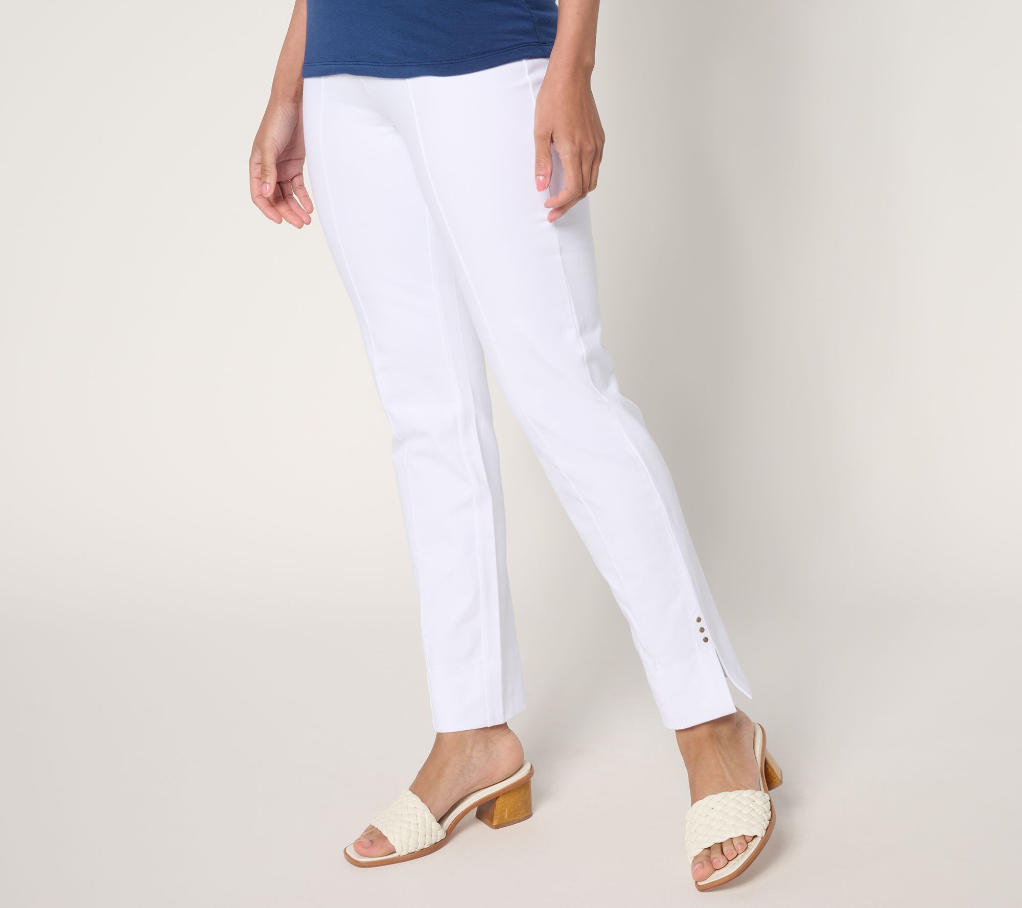 "As Is" Women with Control Tummy Control 86/14 Regular Ankle Pants