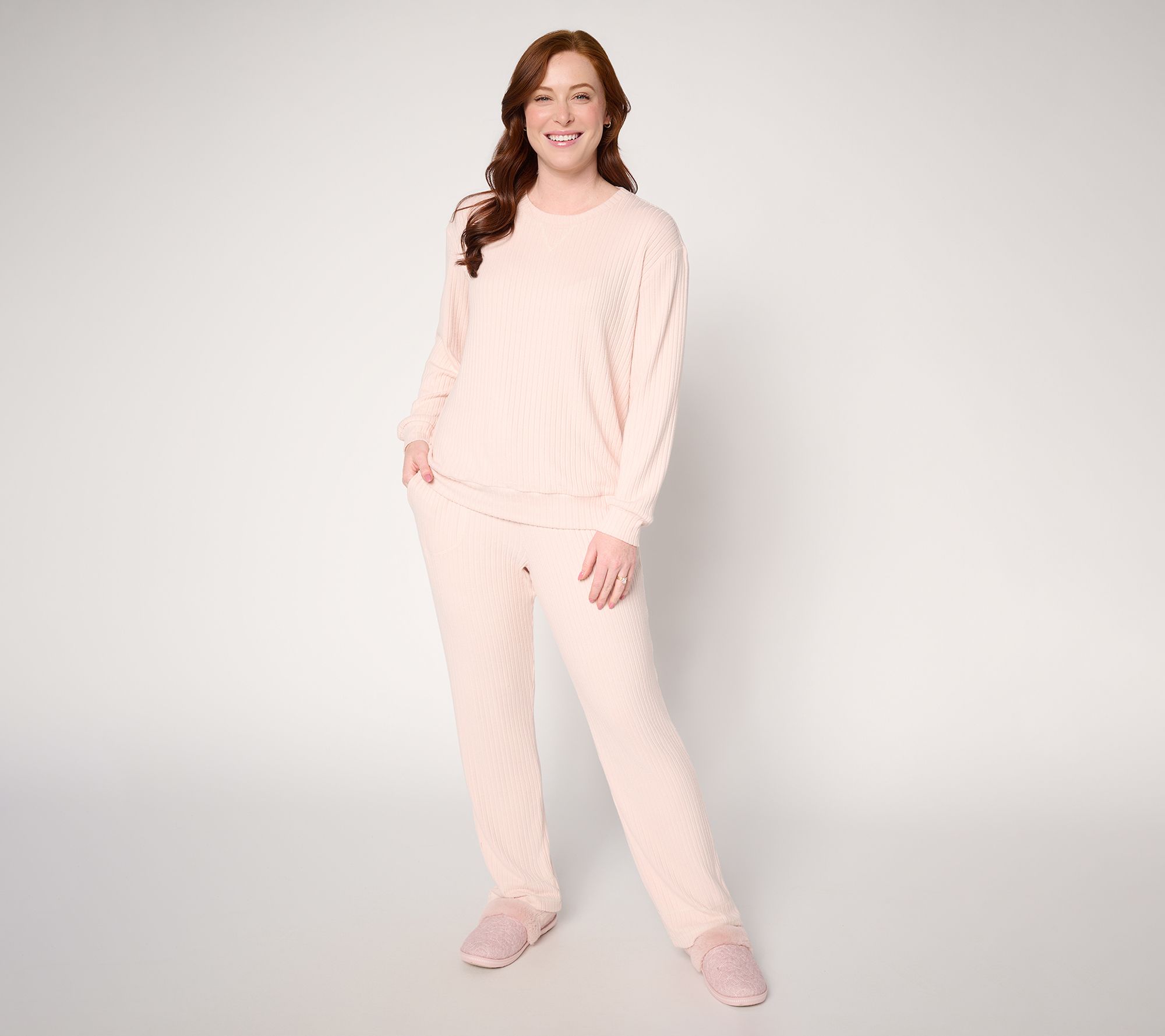  Berkshire Homewear Contrast Stitch Pullover and Pant Set - A716606
