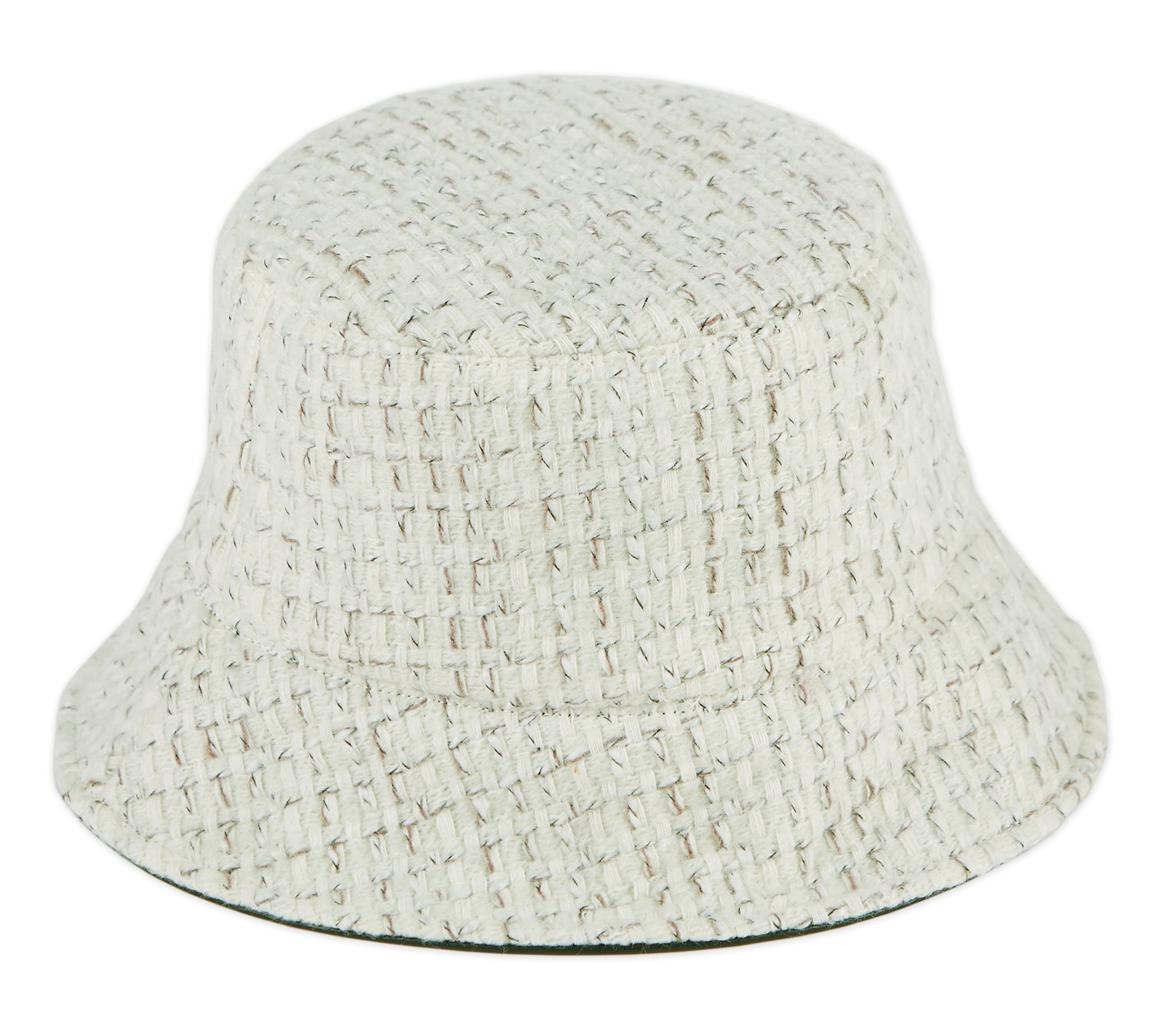 Hadley Wren Reversible Tweed to Faux Leather Bucket Hat