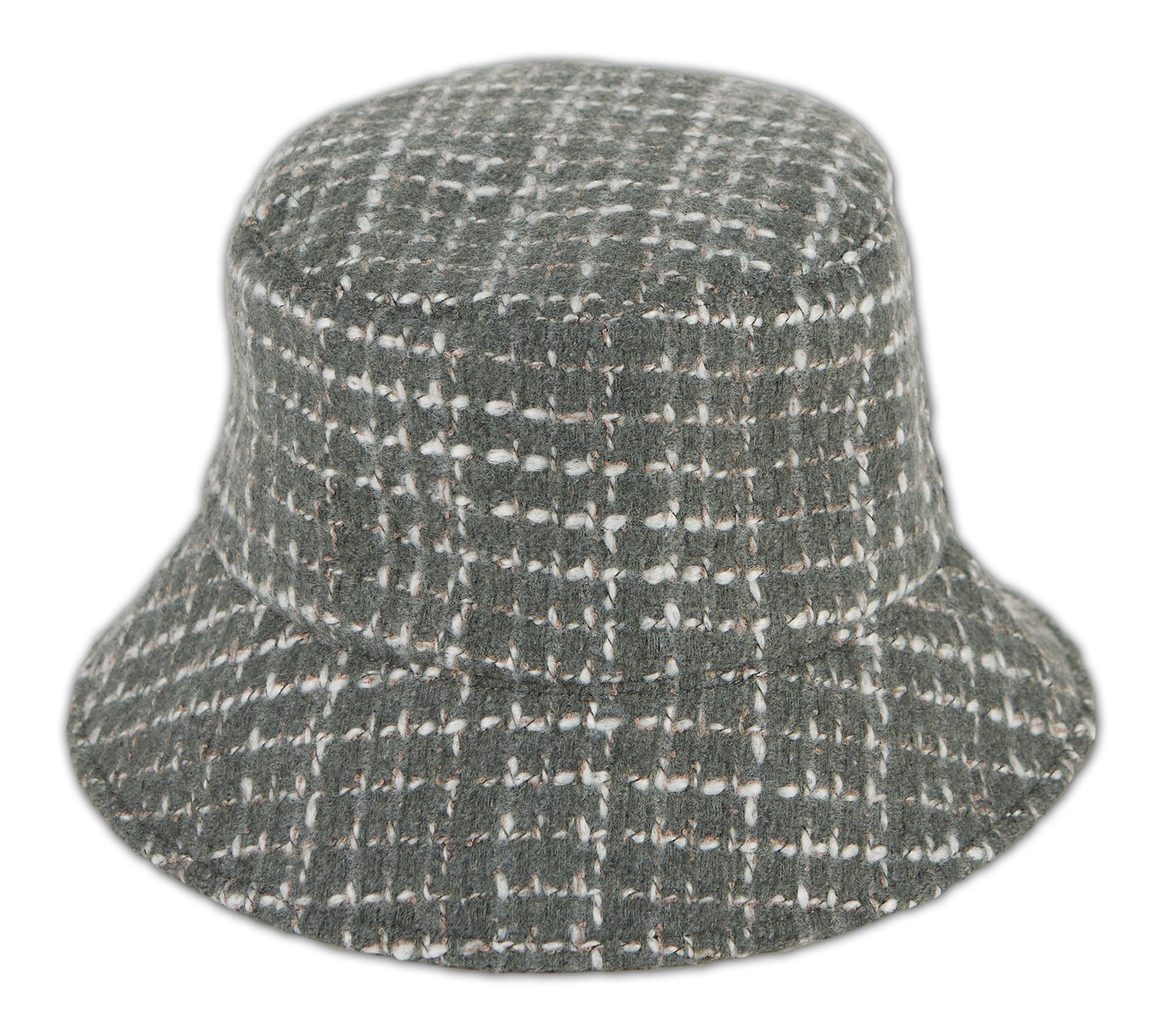 Hadley Wren Reversible Tweed to Faux Leather Bucket Hat