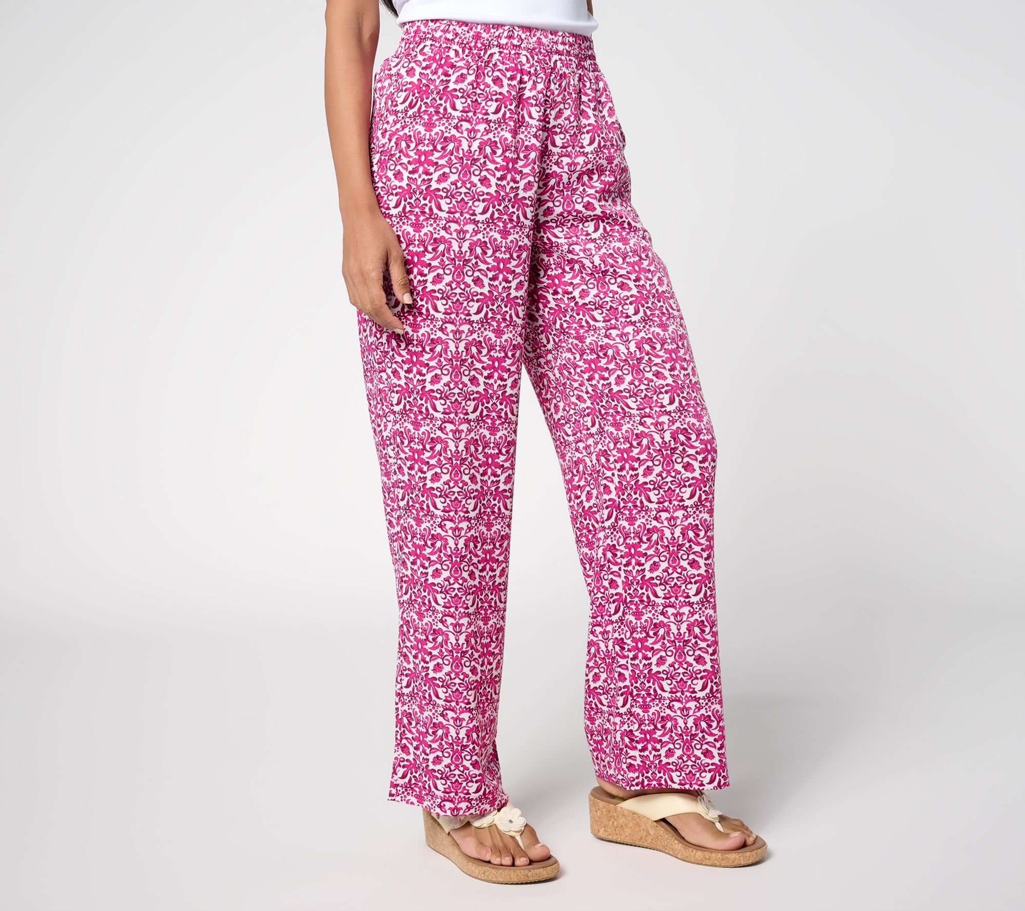 "As Is" Belle by Kim Gravel Pet Santorini Smocked Waist Pant