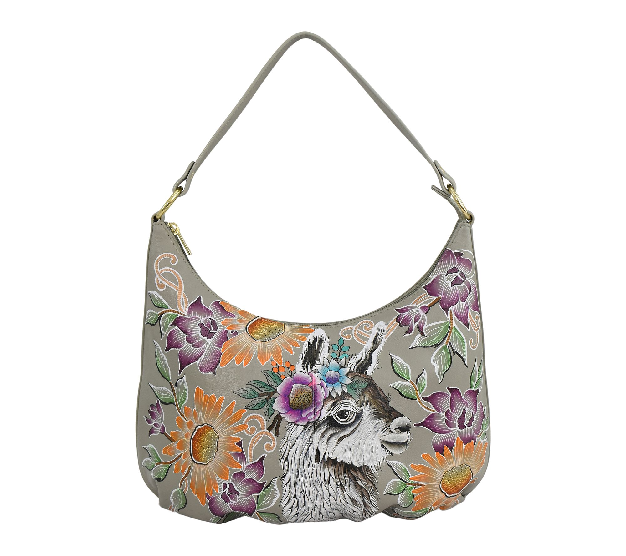 Anuschka Painte d Leather Ruche d Hobo