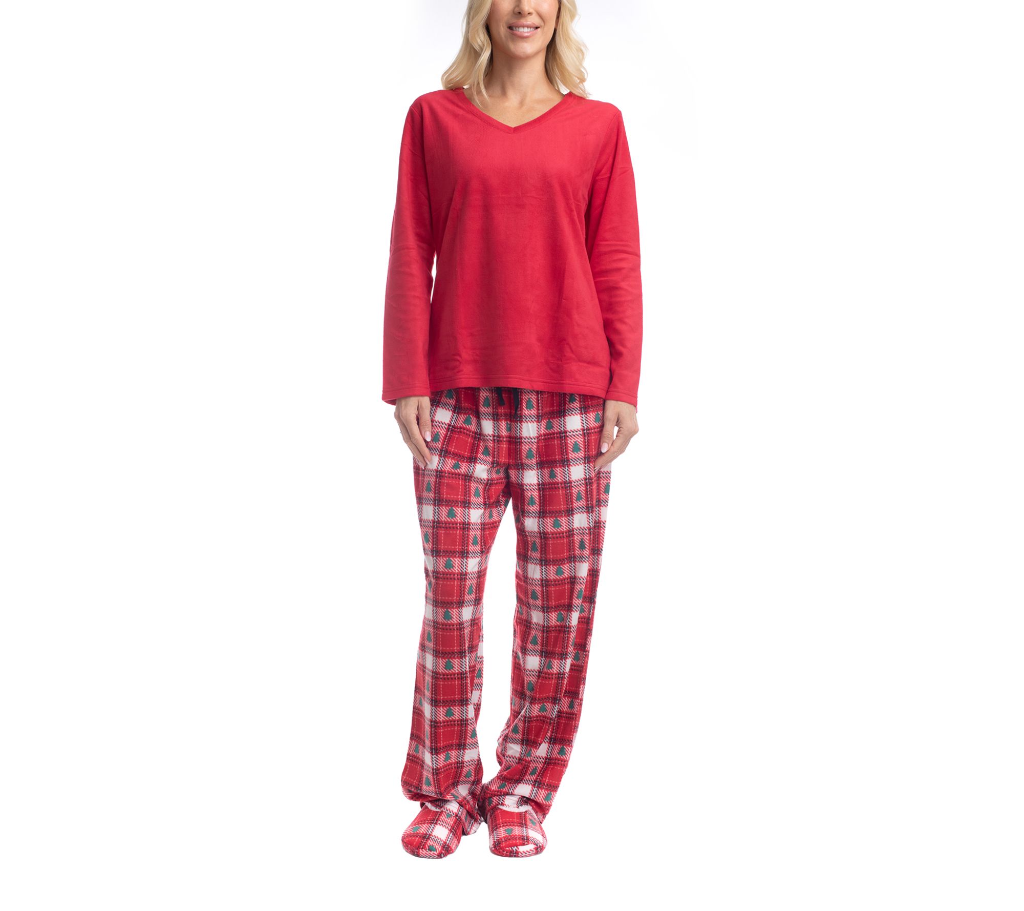 Goodnight Kiss Ladies' PJ Set & Slipper Sock Bundle