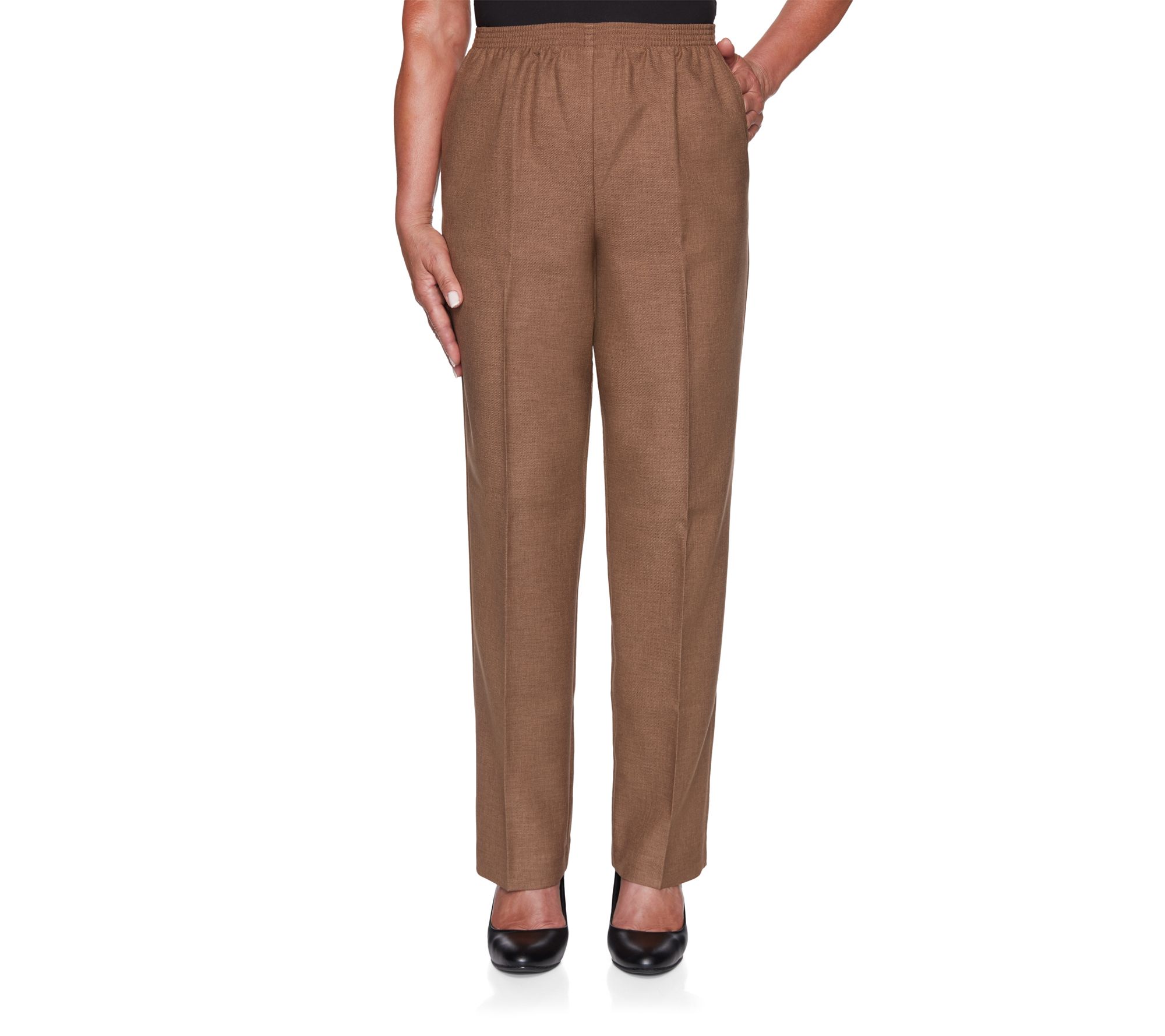 Alfred Dunner Petite Short Trouser Pants withElastic Waist