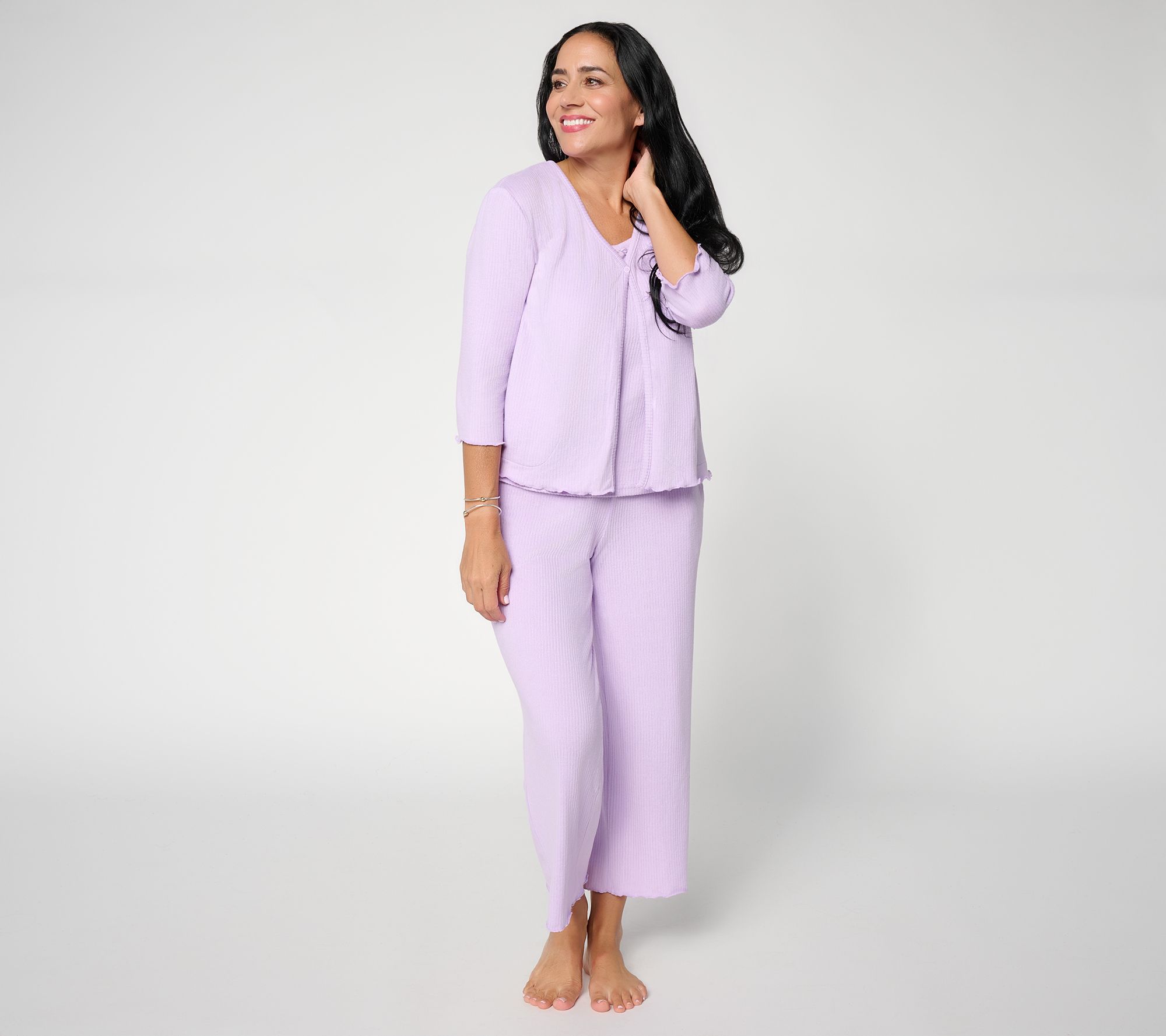MUK LUKS Butterknit Rib 3 Piece Lounge Set