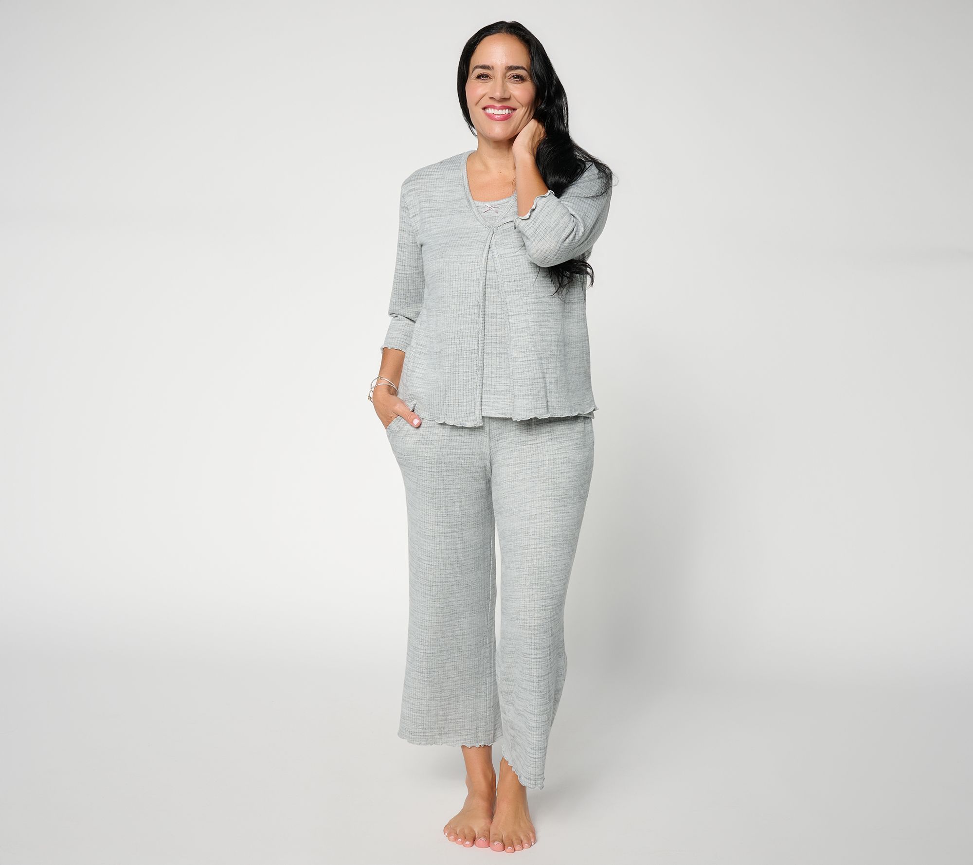 MUK LUKS Butterknit Rib 3-Piece Lounge Set