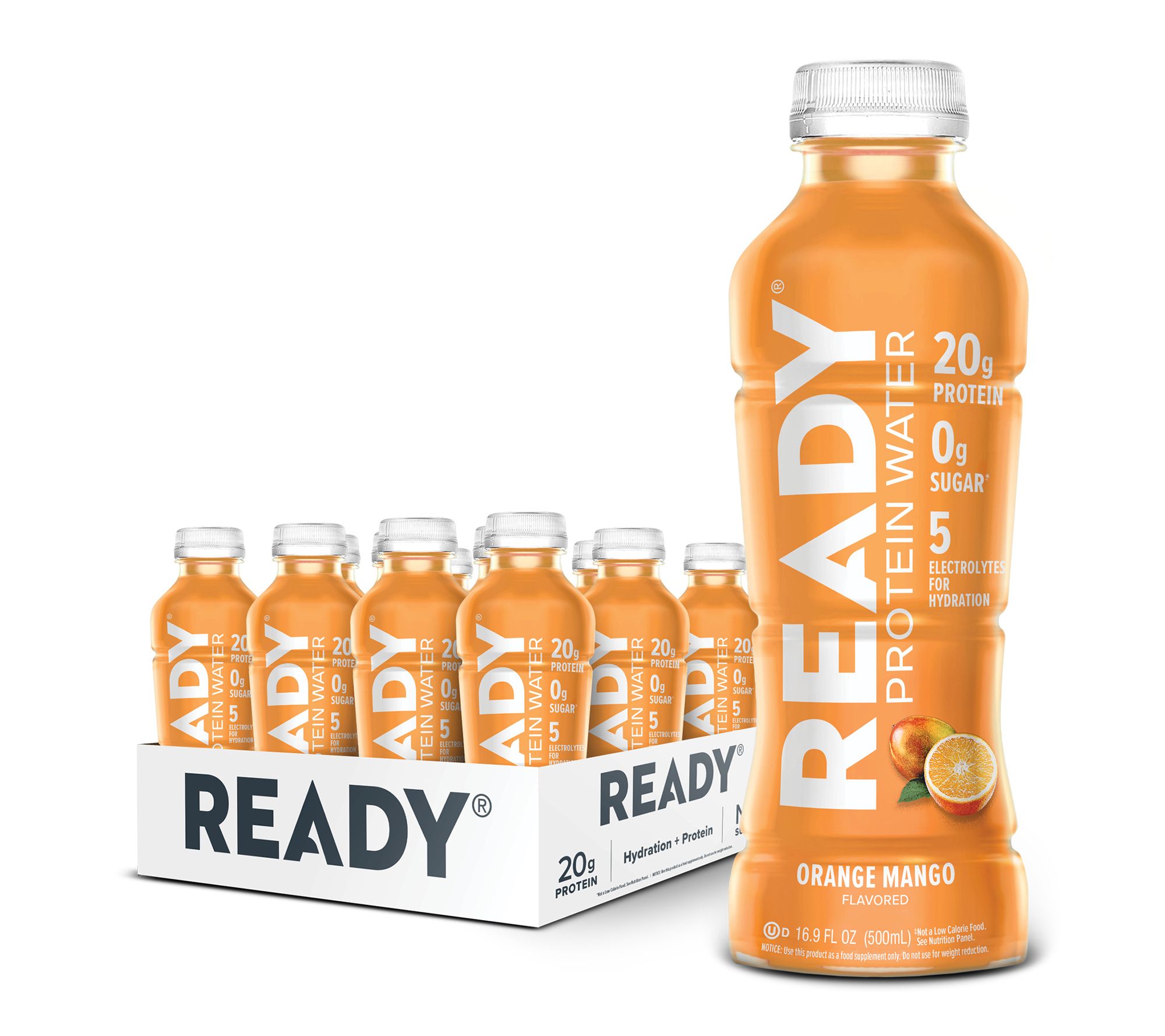 Ready 20g Whey Clear Protein Water 90 Cal 12 Count