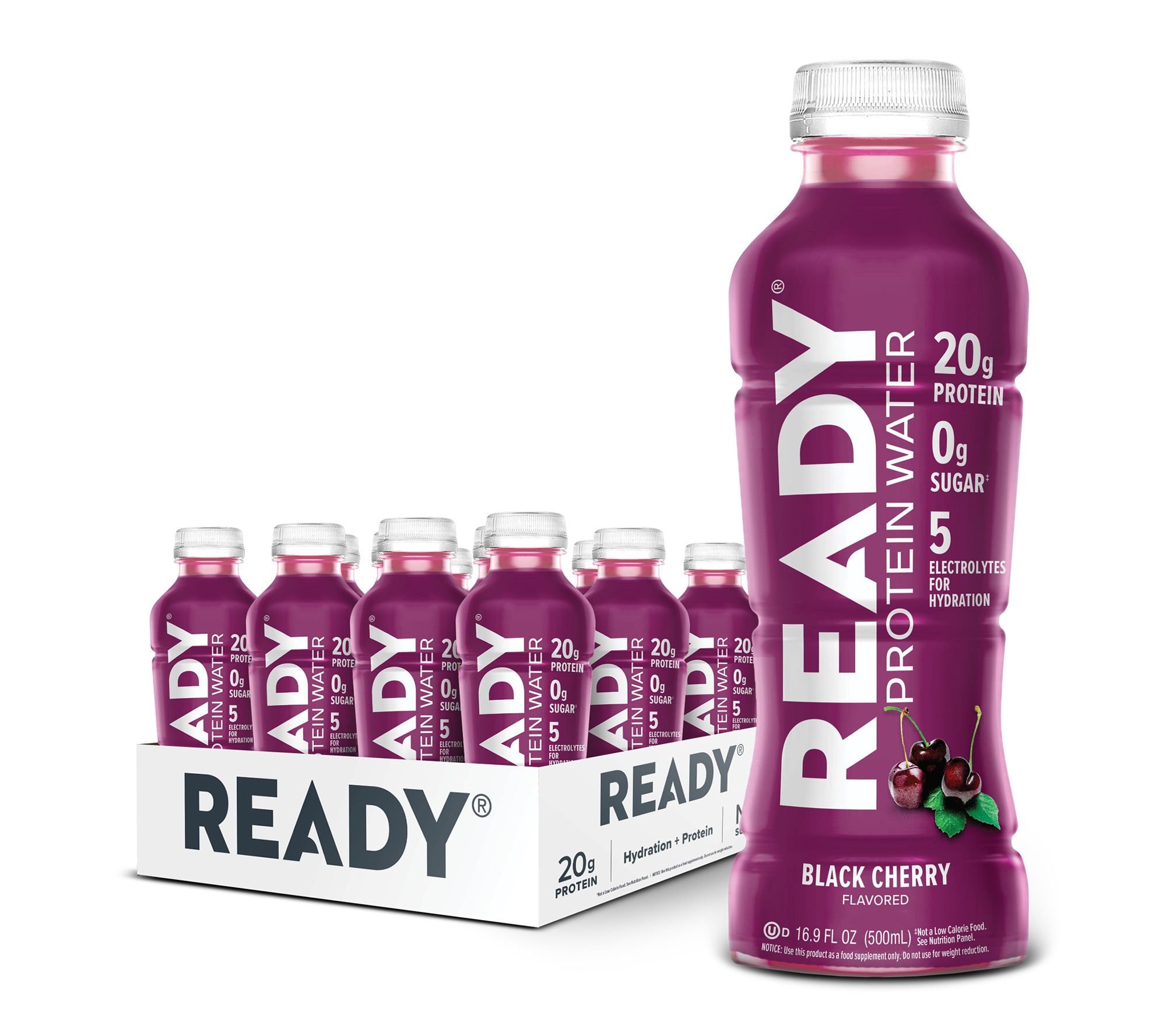Ready 20g Whey Protein Water 90 Calories 12 Count