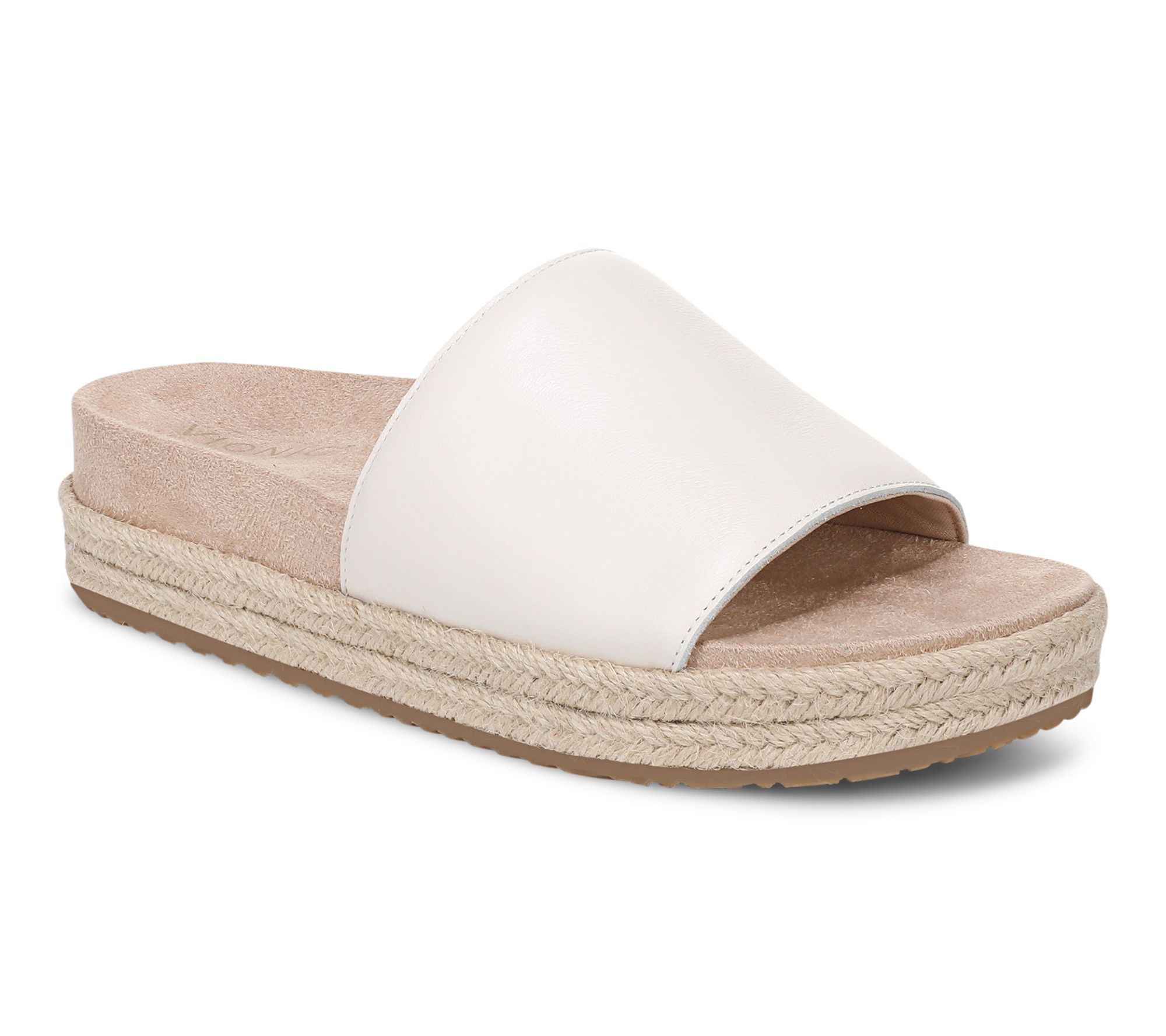 Vionic Leather/Suede Slide Sandals Yasmina