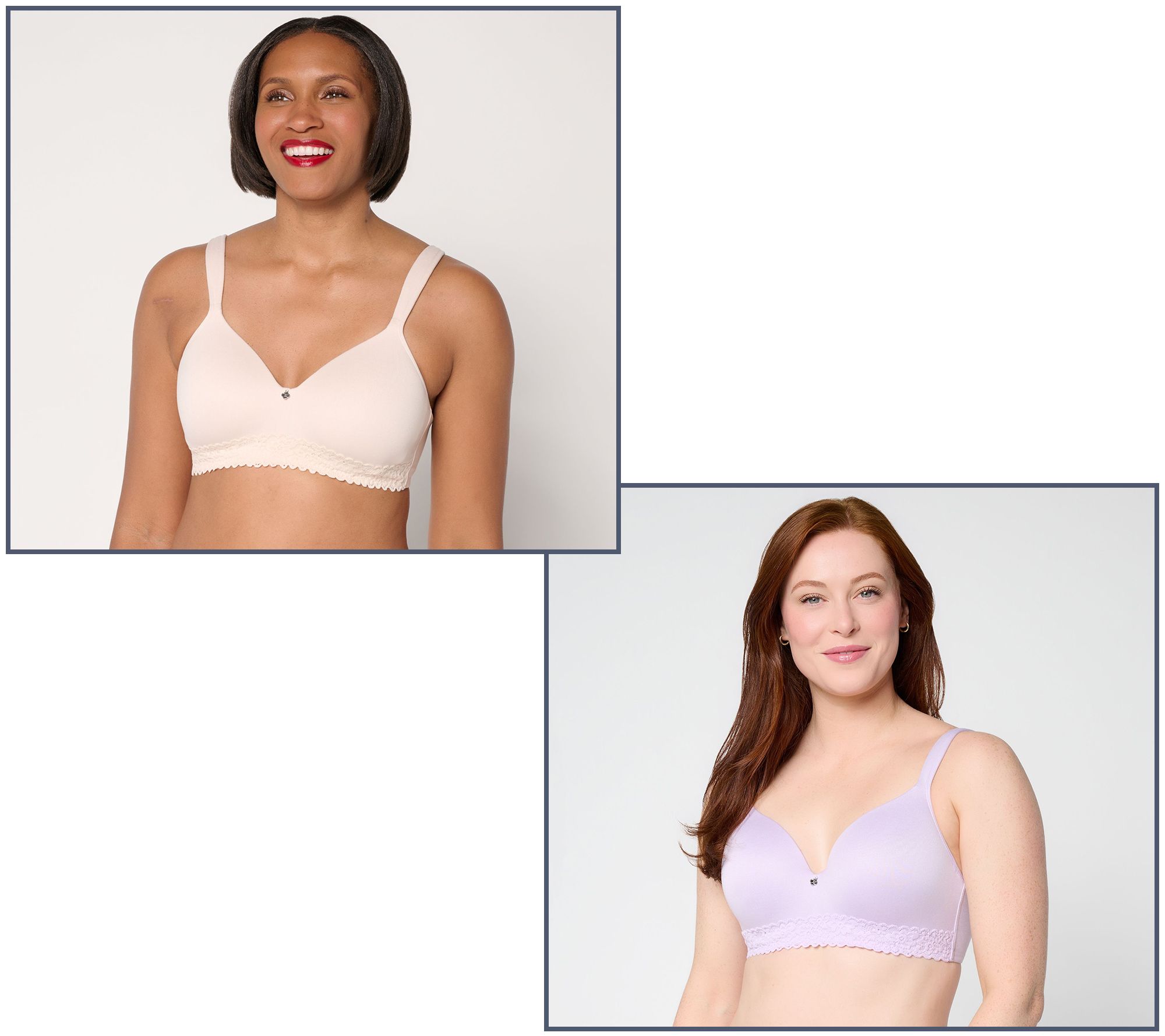  Breezies Lace Touch Underwire or Wirefree T-Shirt Bra - A726806