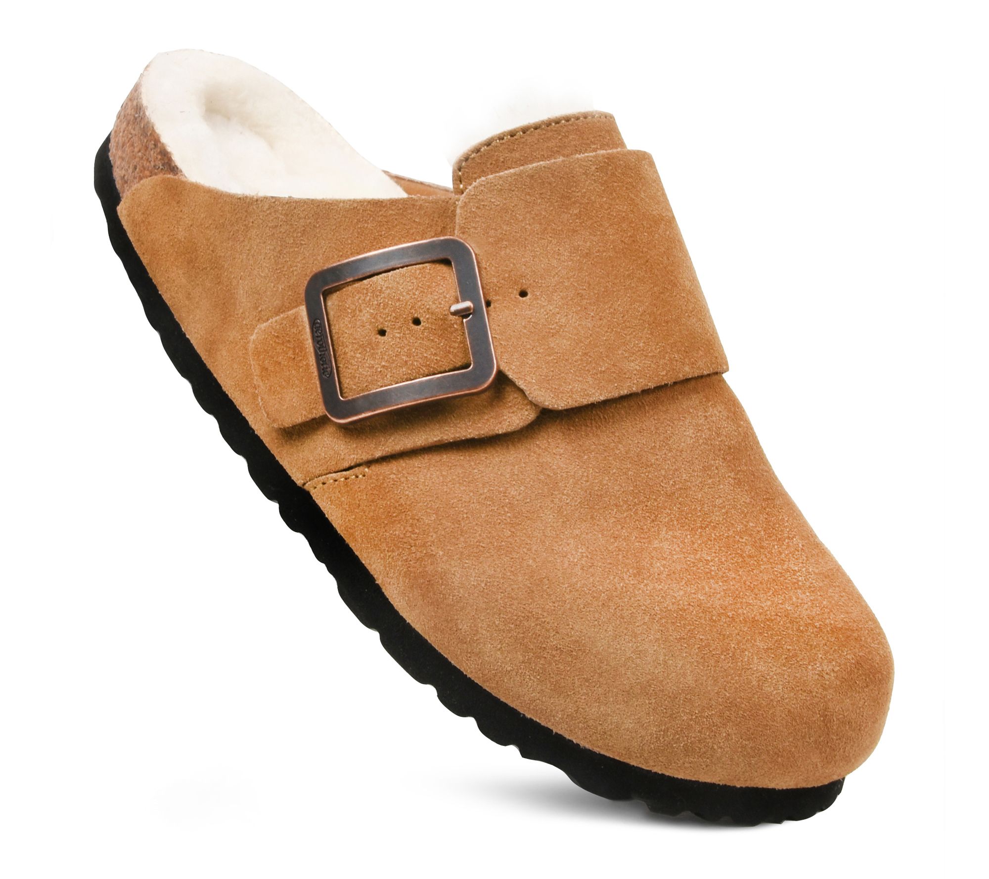 Aerothotic Leather Fur Lined Clogs