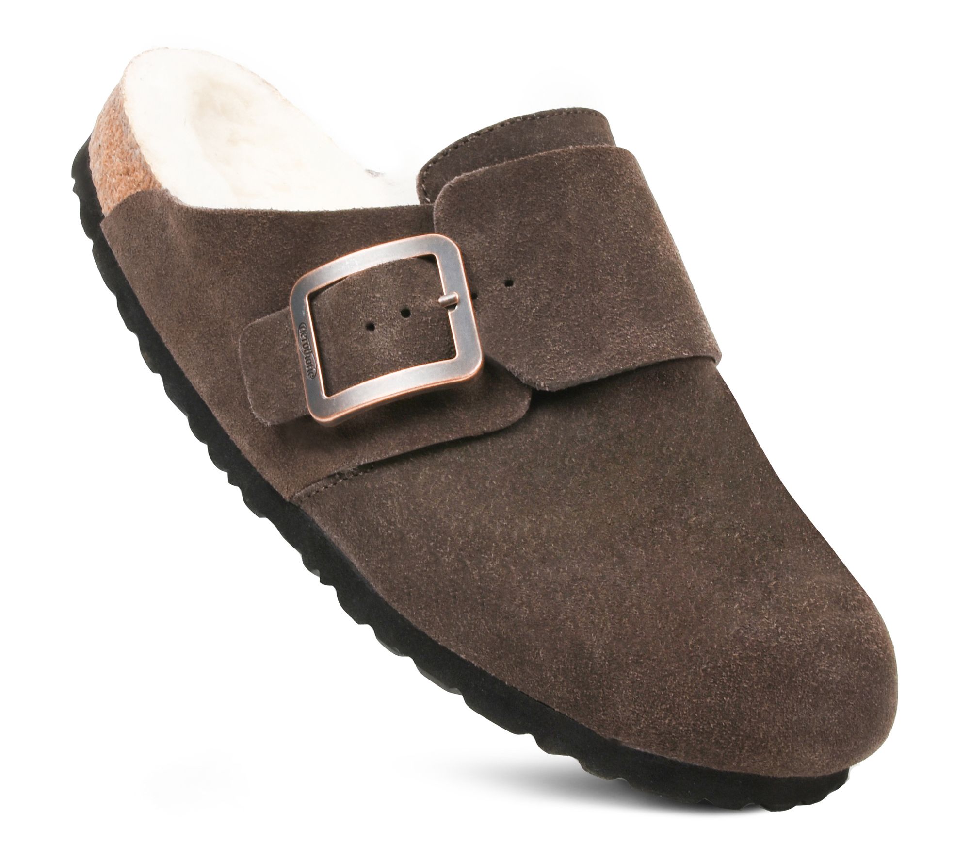 Aerothotic Leather Fur Lined Clogs