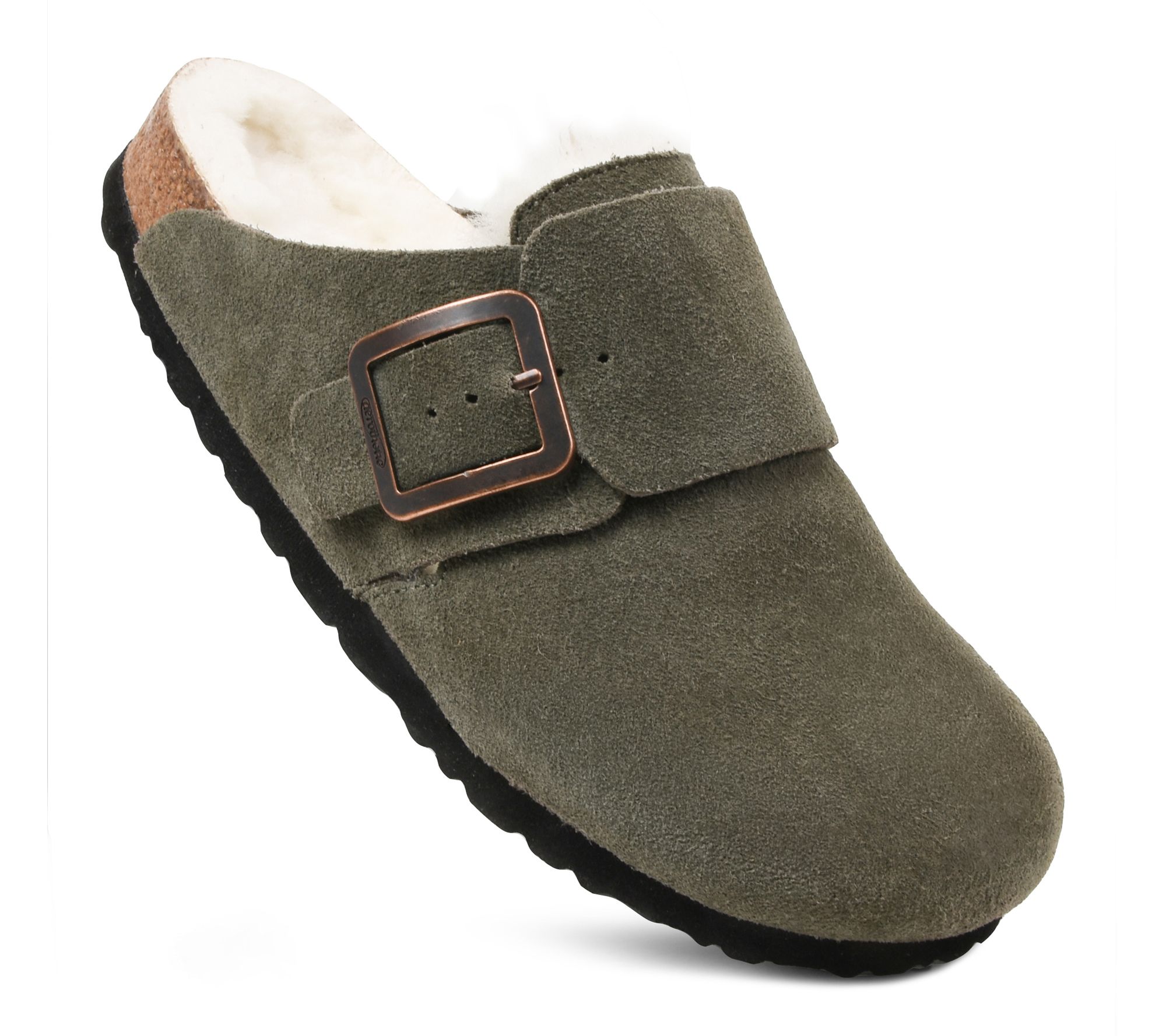Aerothotic Leather Fur Lined Clogs