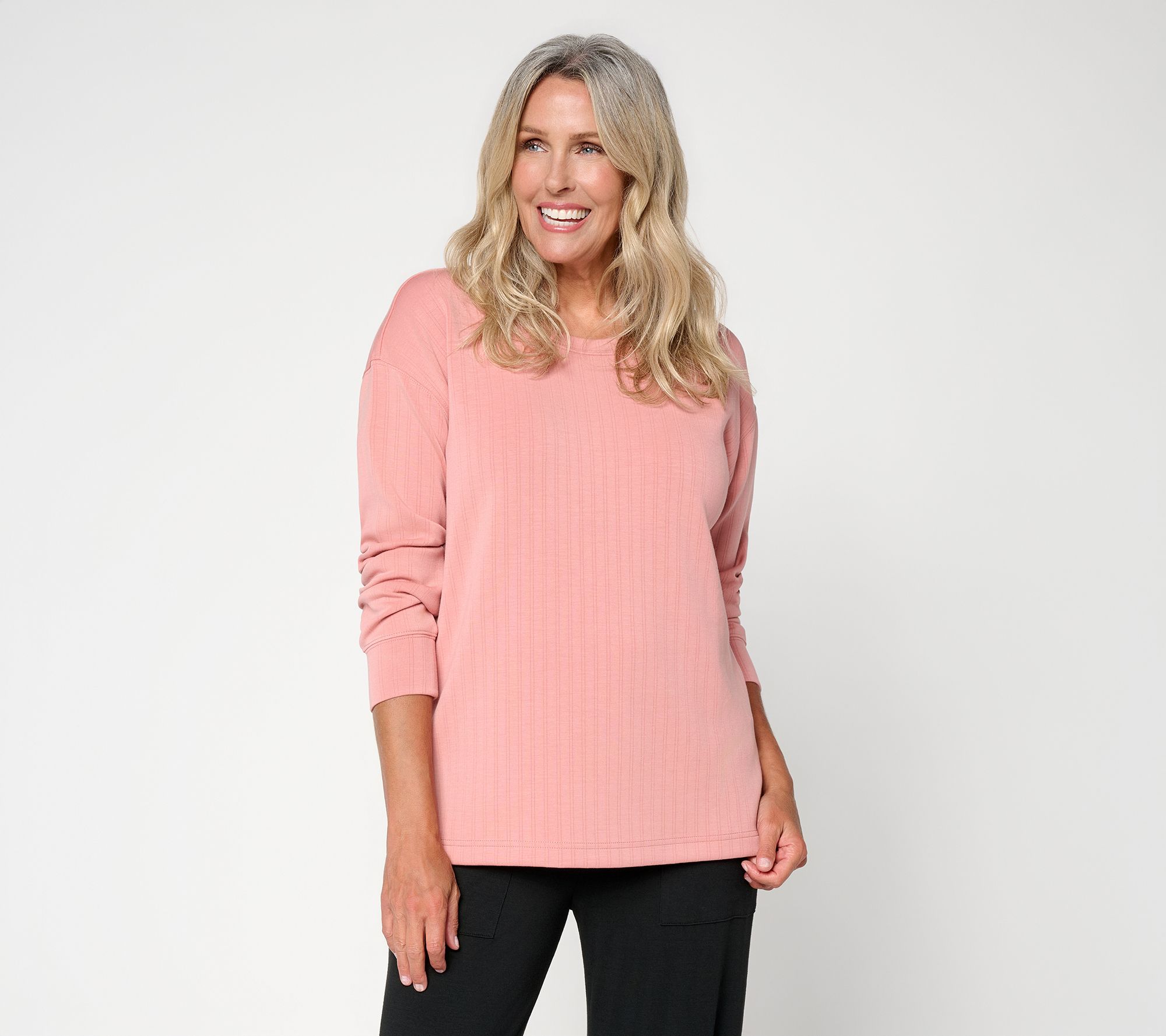  Belle by Kim Gravel ScubaLuxe Rib Classic Sweatshirt
