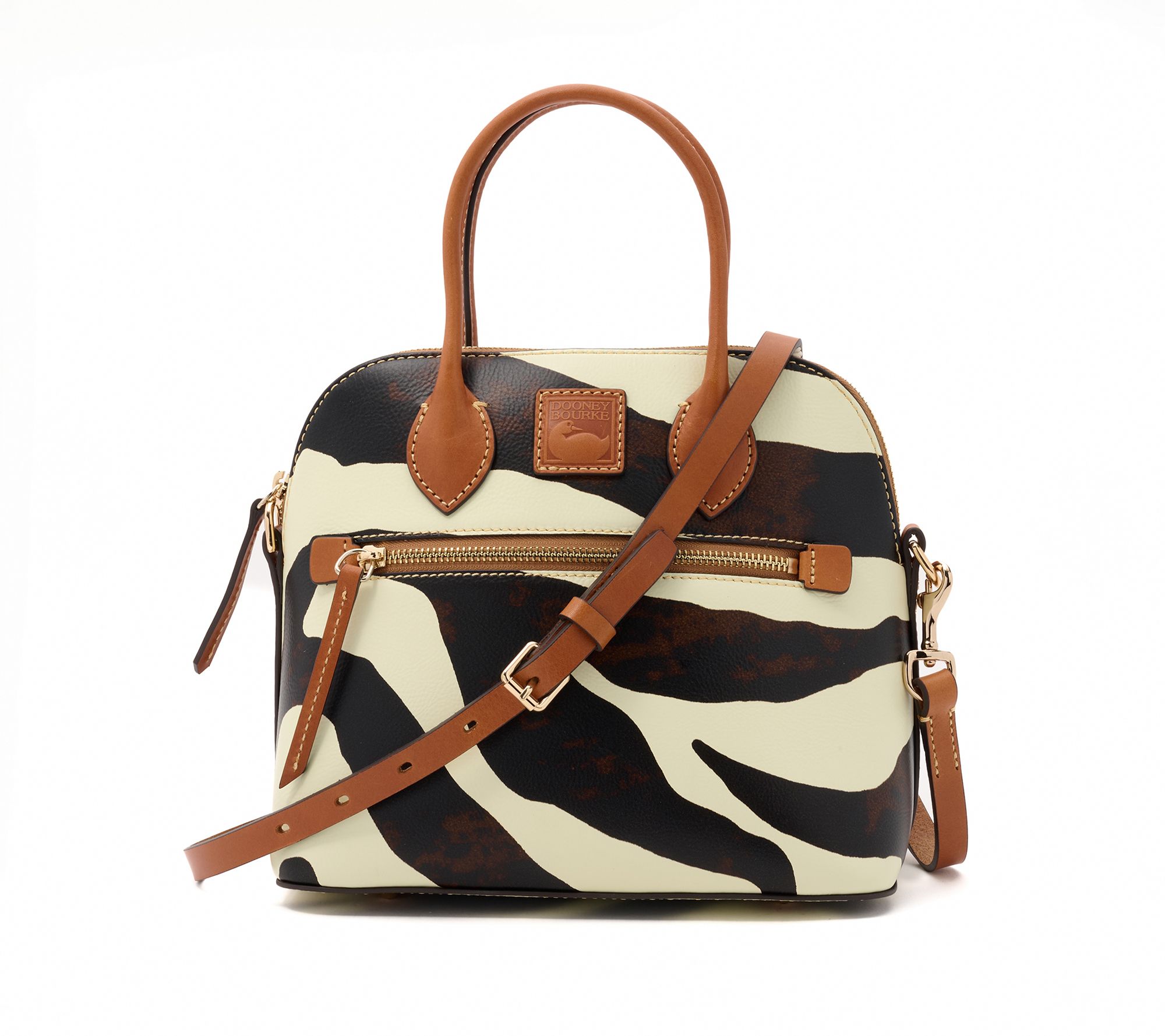 Dooney & Bourke Leather Zebra Domed Satchel