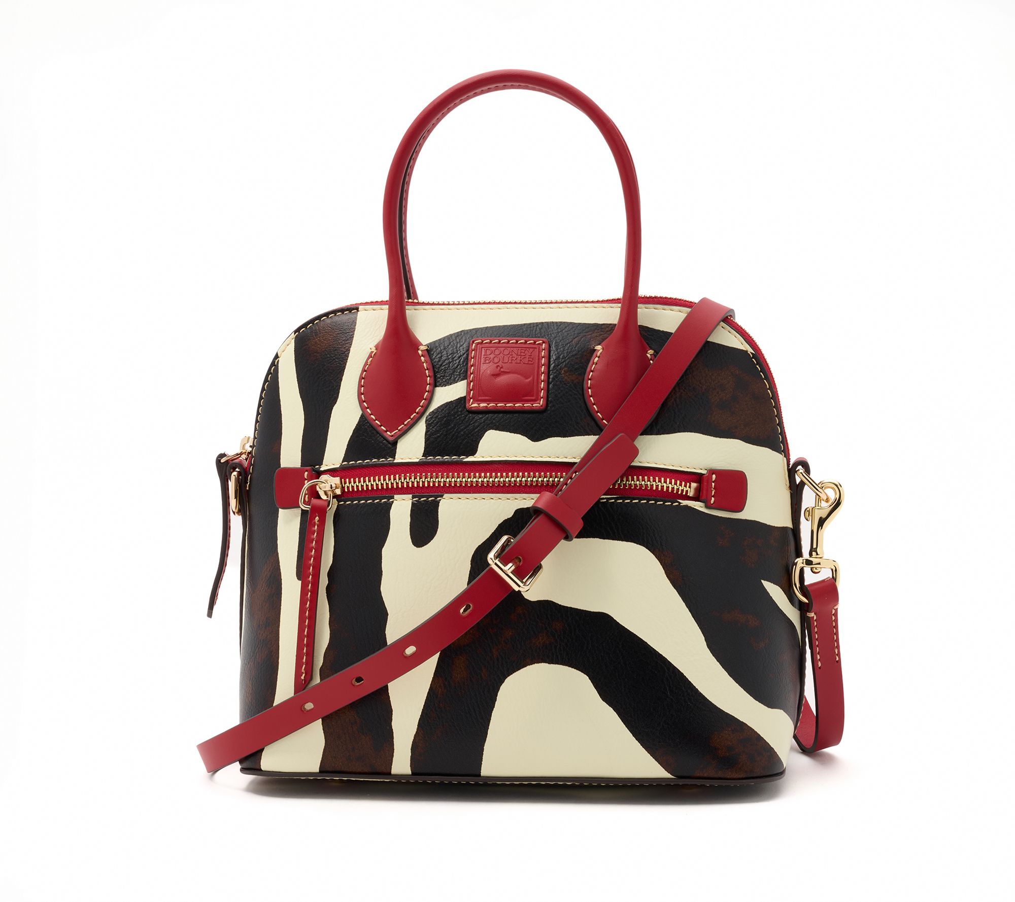 Dooney & Bourke Leather Zebra Domed Satchel