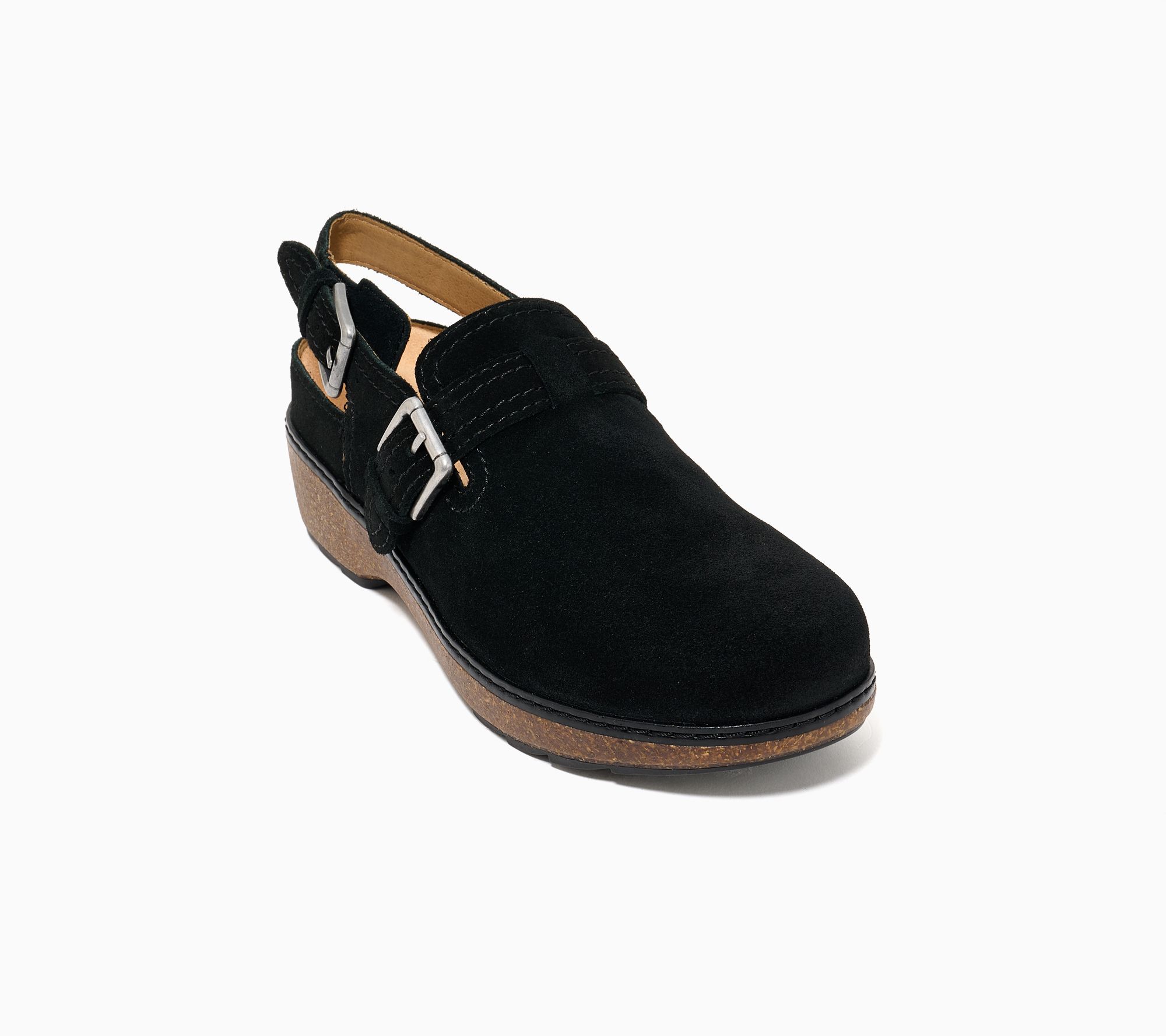 Earth x Jane Treacy Leather Adjustable Clogs-Kyden