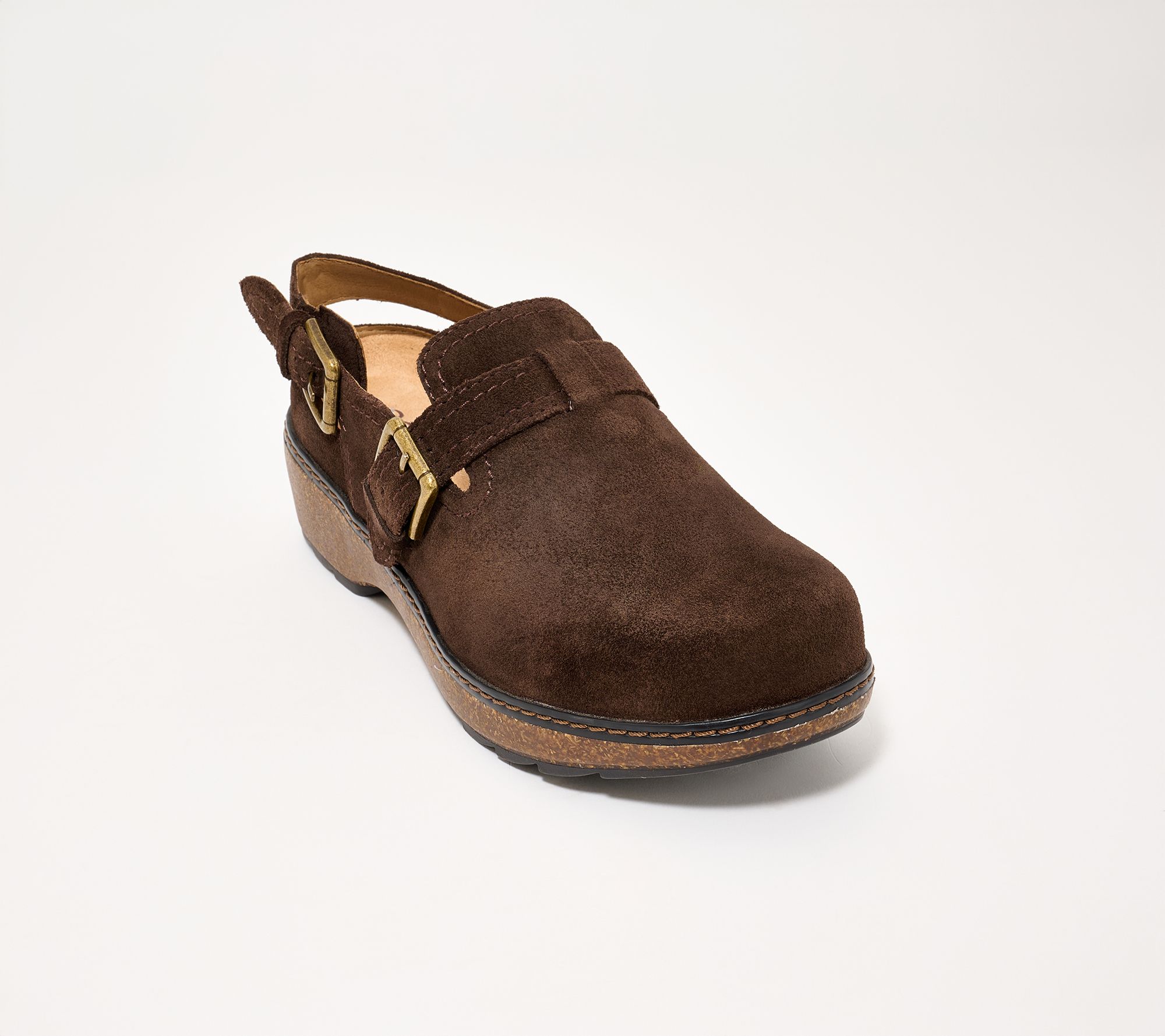 Earth x Jane Treacy Leather Adjustable Clogs-Kyden