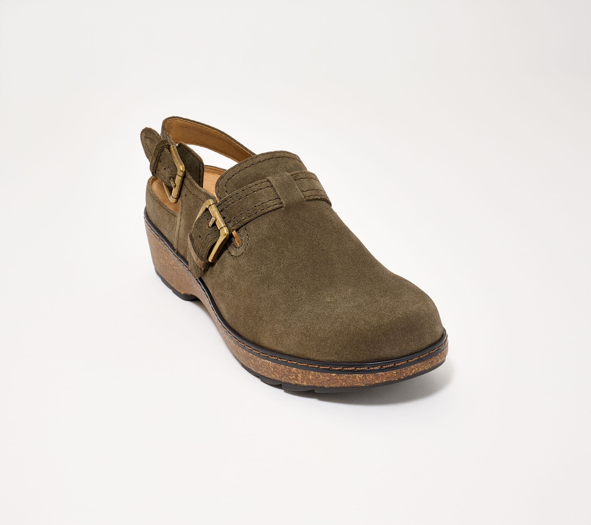 Earth x Jane Treacy Leather Adjustable Clogs-Kyden