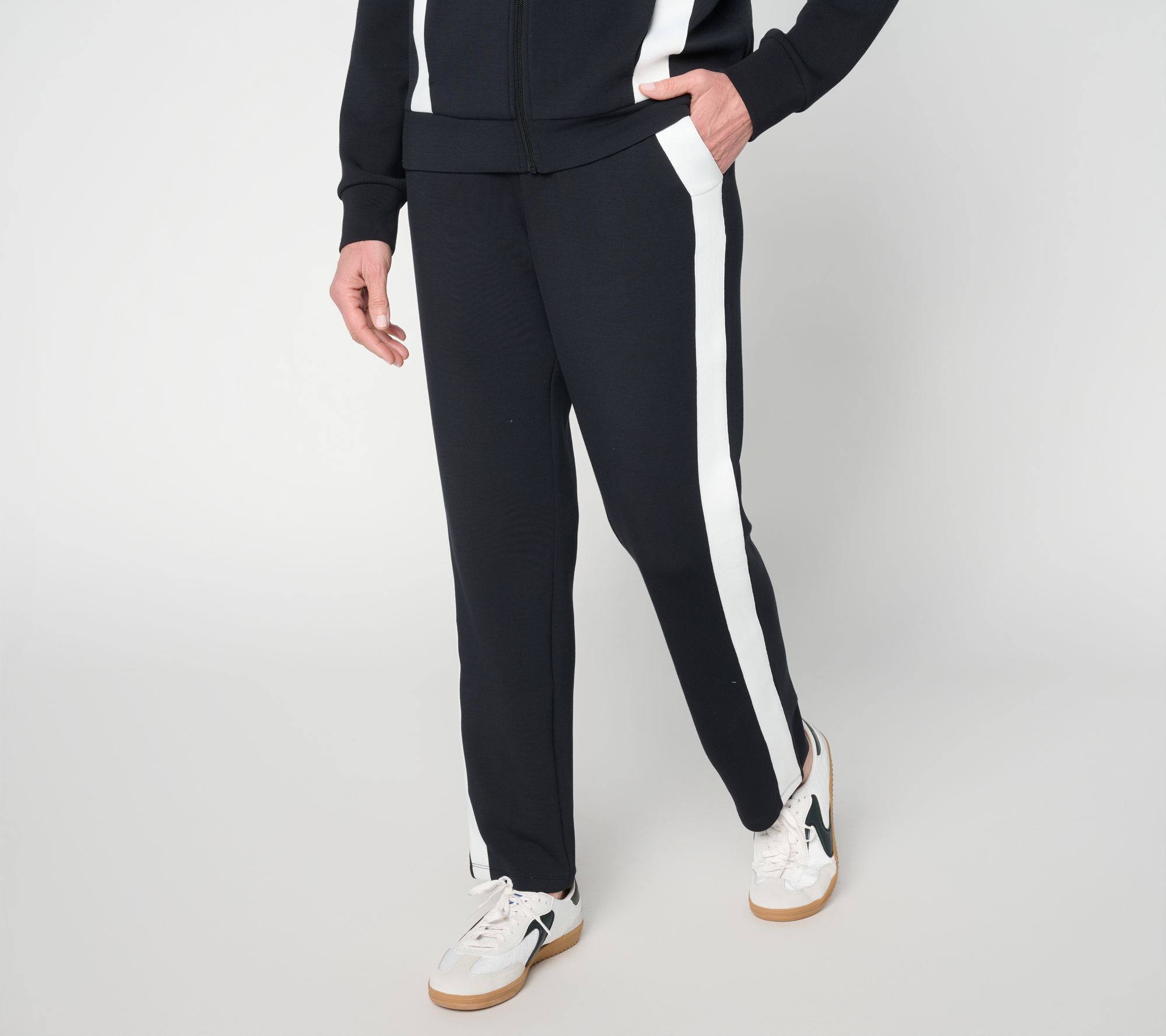 "As Is" Belle by Kim Gravel Regular ScubaLuxe Sport Stripe Pant