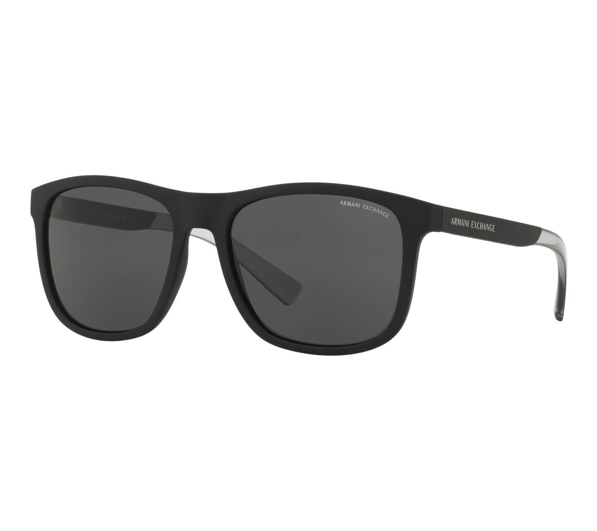 Armani Exchange Men's Square S unglasses - Mat te Black/Grey