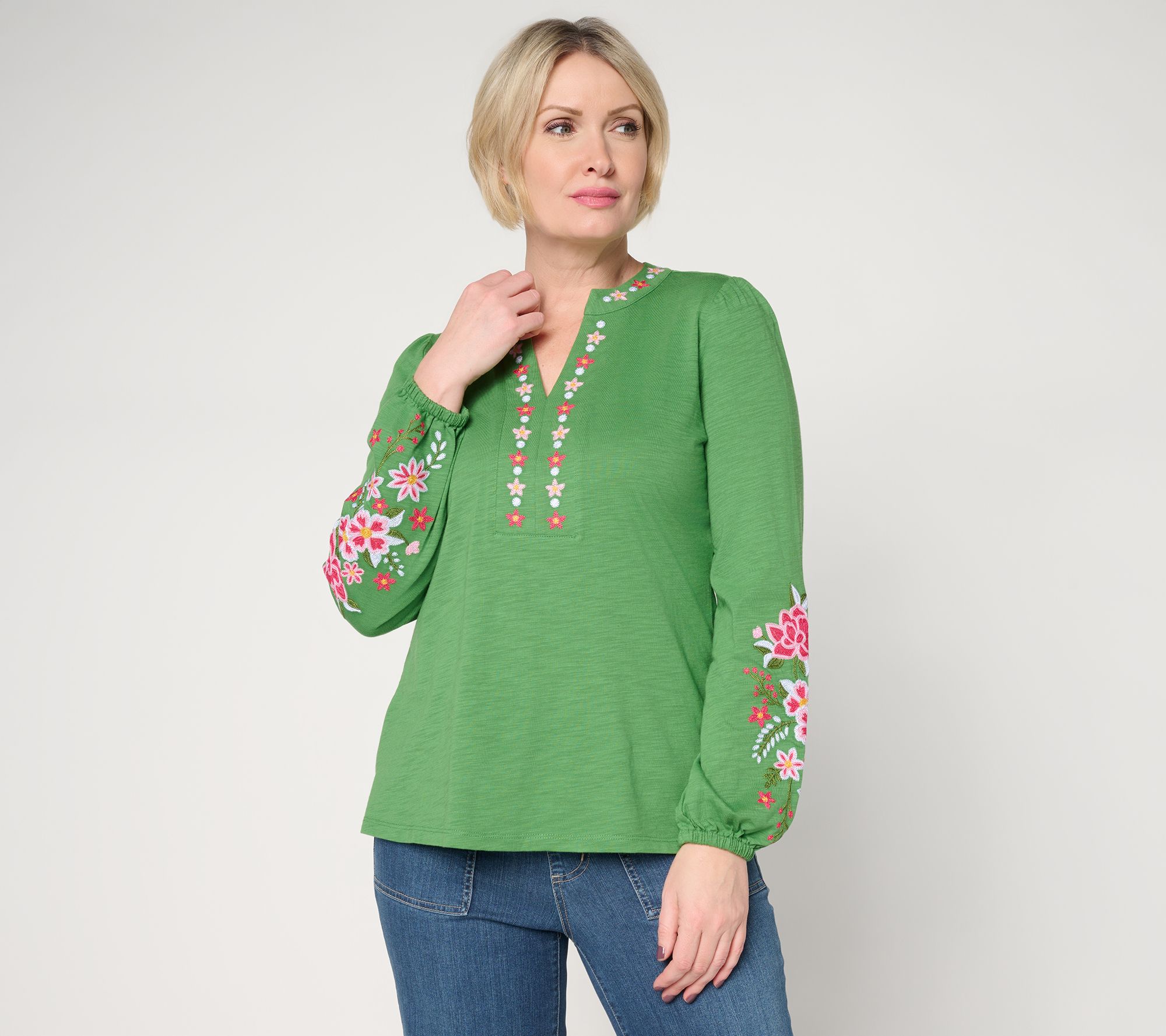 "As Is" Belle Boho by Kim Gravel Artisan Threads Embroidered Top