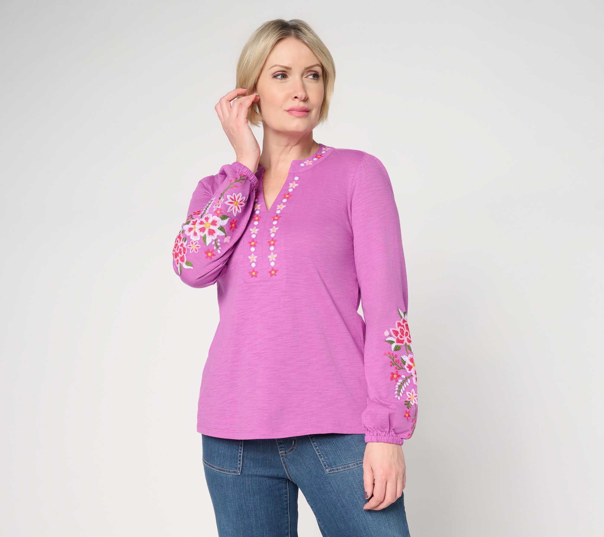 "As Is" Belle Boho by Kim Gravel Artisan Threads Embroidered Top