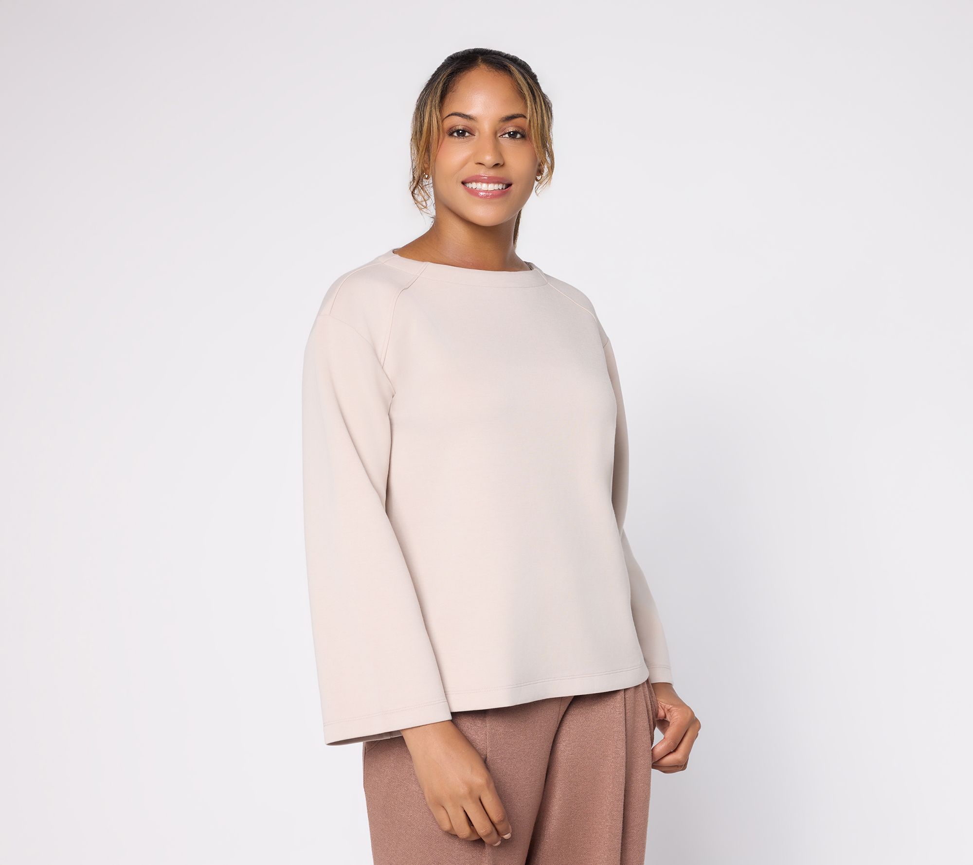 Martha Stewart Signature Comfort Stretch Bateau Neck Top