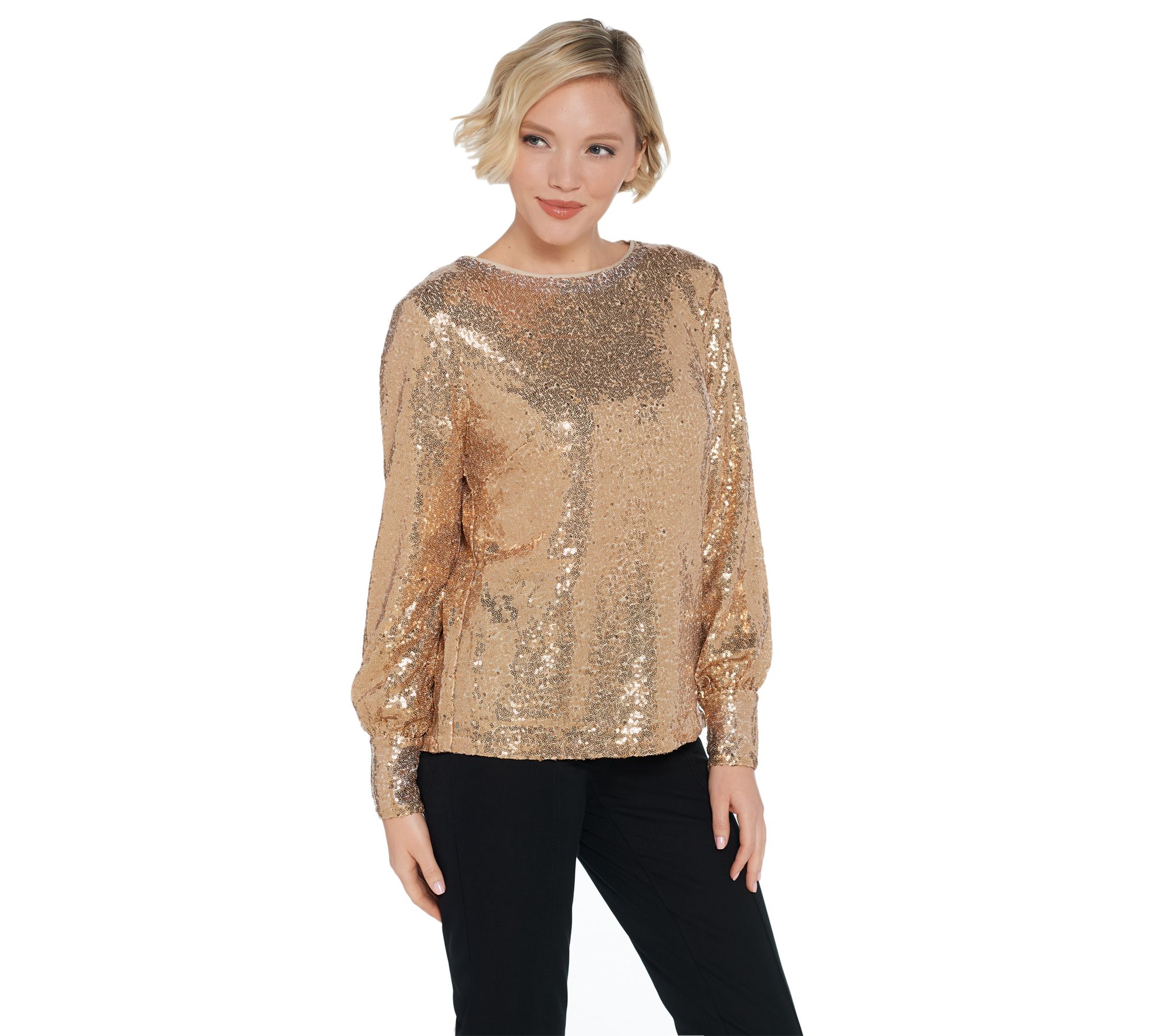 qvc sequin tops