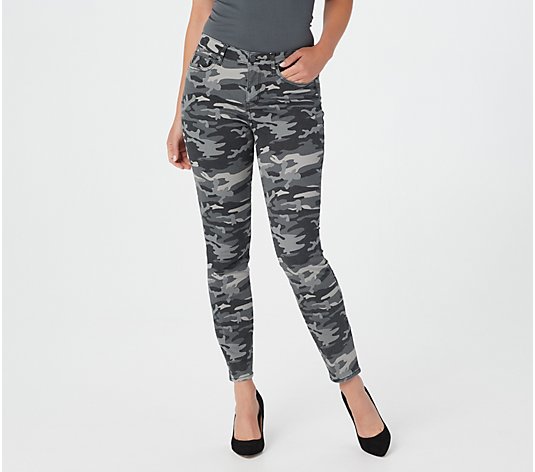 NYDJ Ami Skinny Legging Jeans- Grey Camo - QVC.com