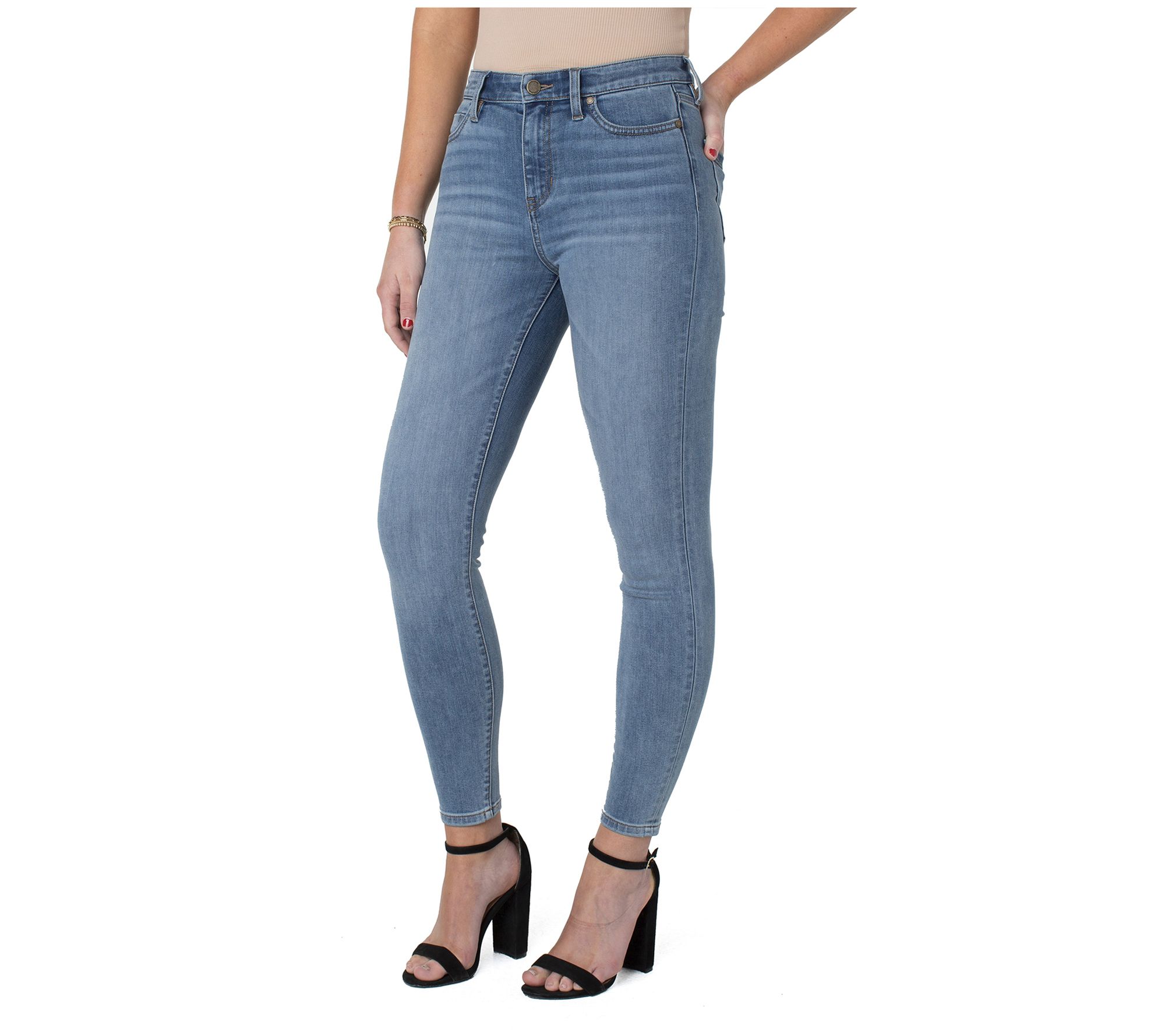 Liverpool Los Angeles Petite Abby High Rise Ankle Skinny - QVC.com