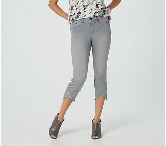 NYDJ Capri Jeans with Crisscross Hem - Shale