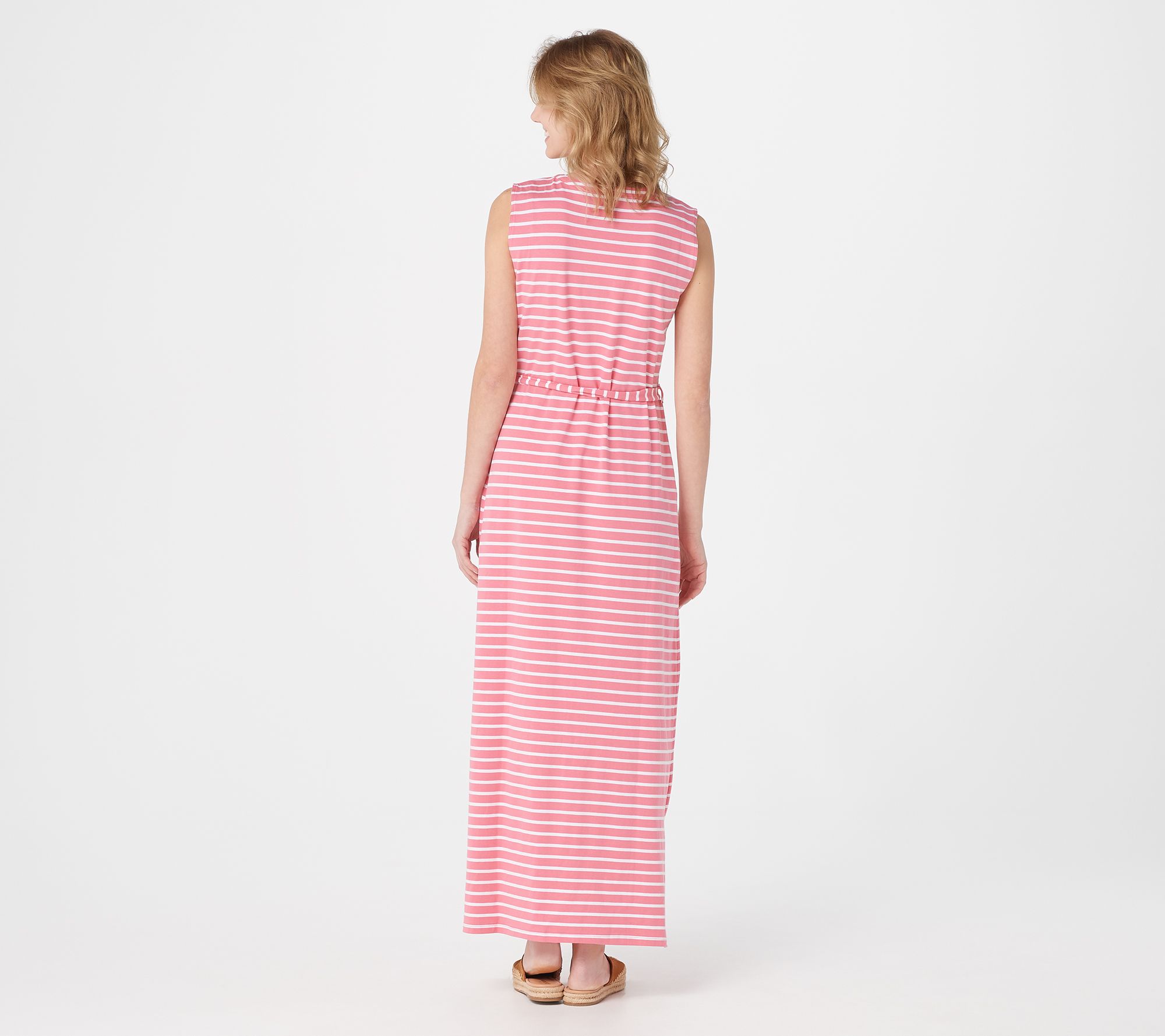 "As Is" Denim & Co. Petite Perfect Jersey Henley Maxi Dress