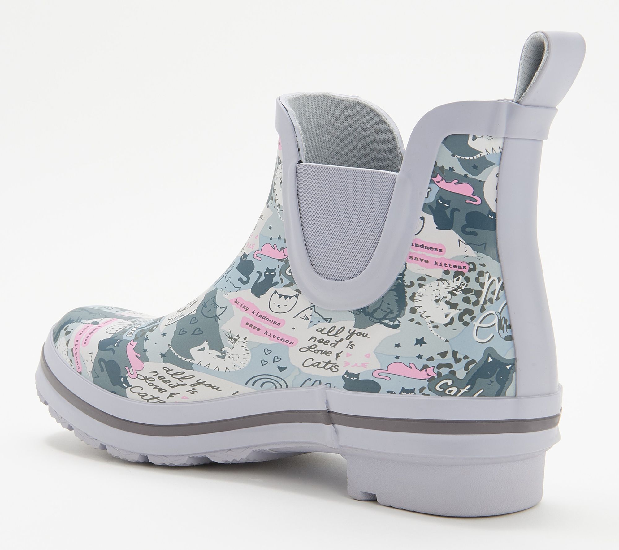 Skechers BOBS Rain Check Waterproof Rain Boots - Cat Print - QVC.com