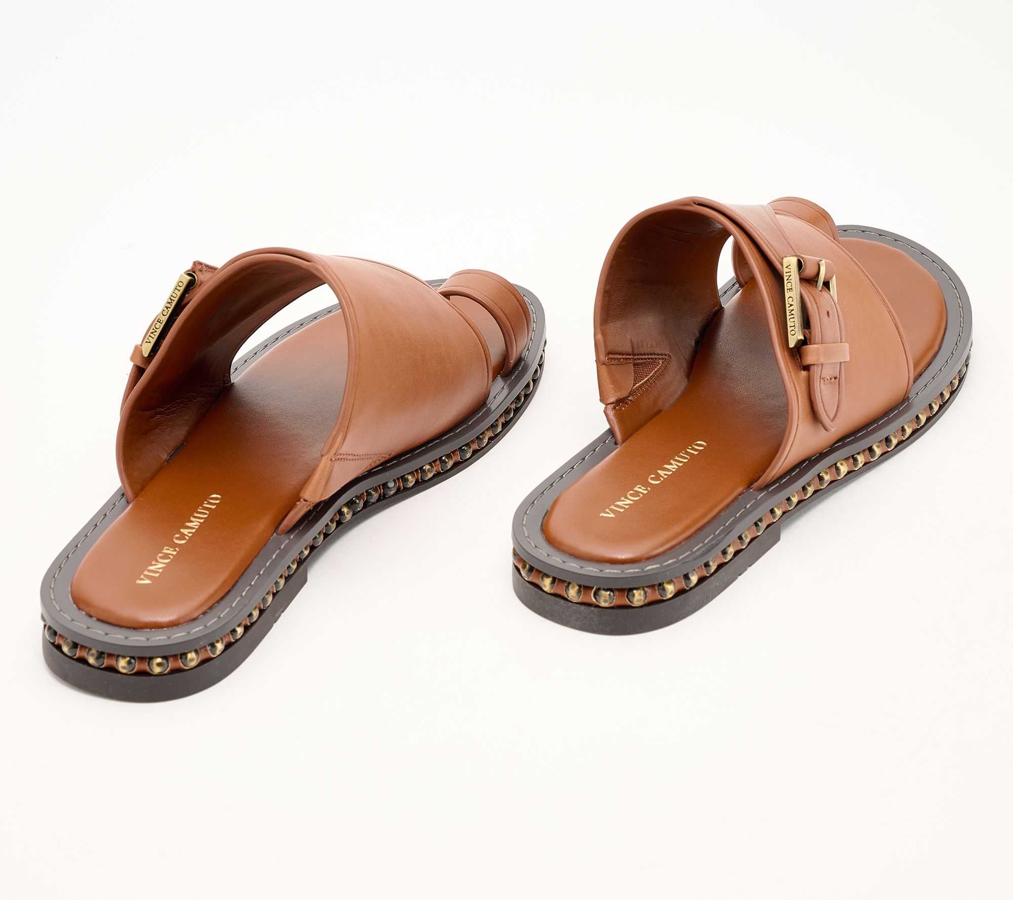 Vince Camuto Women's Cooliann Studded Trim Sandals - Black - Size 5.5