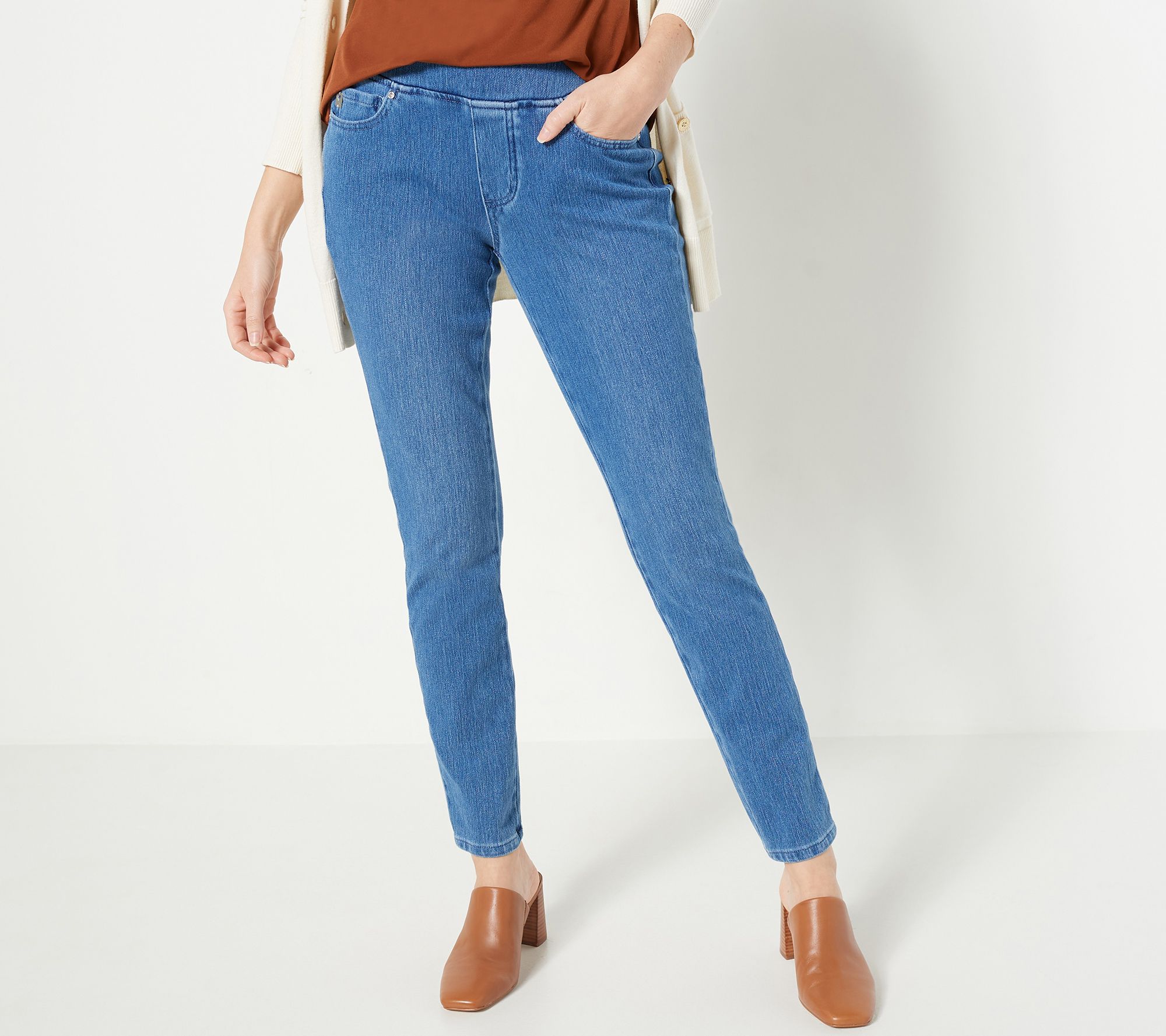 "As Is" Belle by Kim Gravel Petite Flexibelle Jeans w/ Seams