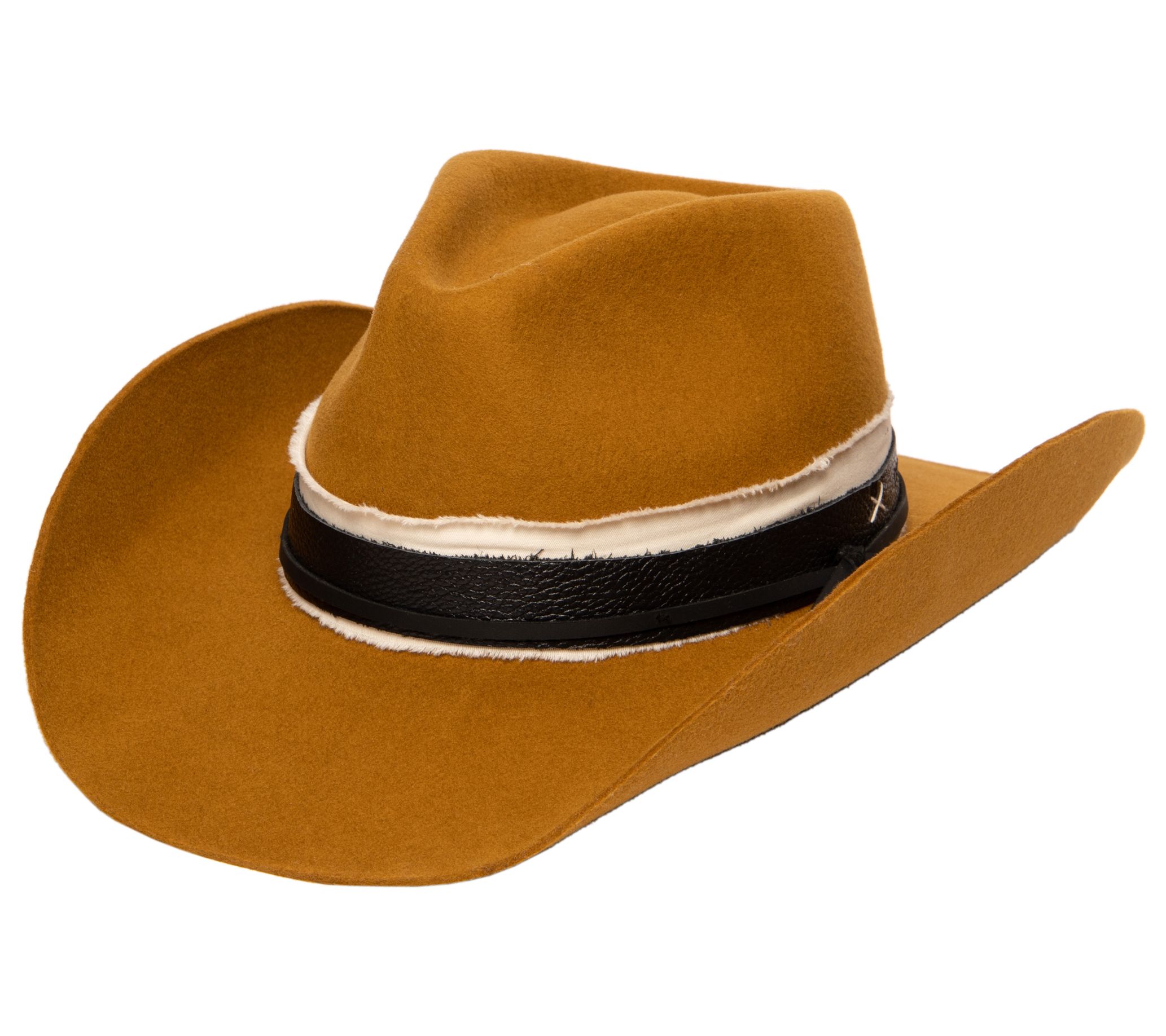 Frye Men's Wool Felt Stiff Brim Cowboy Hat - QVC.com