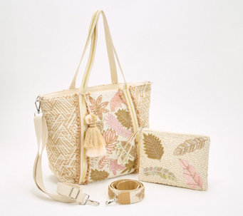 America & Beyond Embellished Tote with Accessories