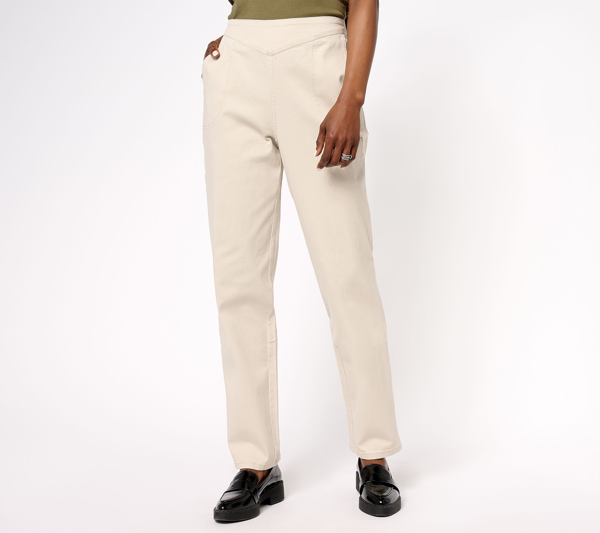 Denim&Co, Pants & Jumpsuits, Denim Co Womens Pants Sz S Tall How Timeless  Pocket Pullon Gray A365835