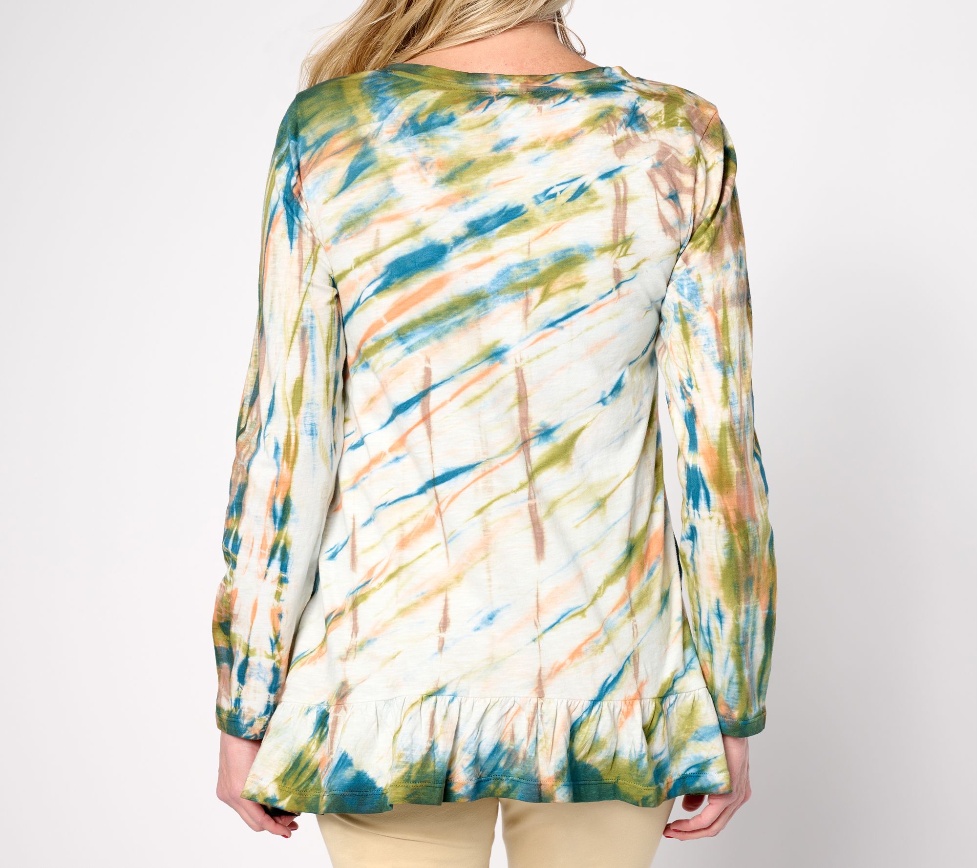 Lucky Brand Hand Dyed Women's Long Sleeve Size L – Tie Dye Style