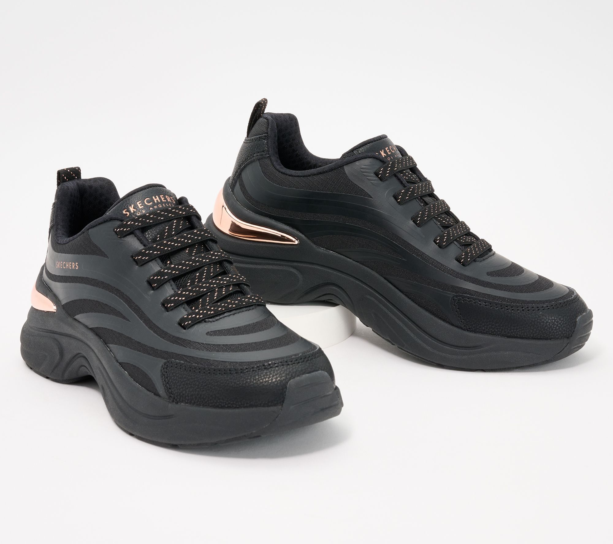 "As Is" Skechers Gored-Lace Casual Sneakers -Hazel