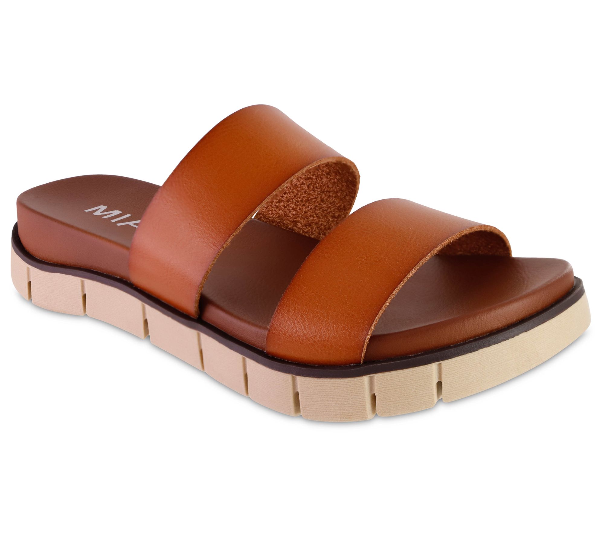 MIA Shoes Raffia Slide Sandals - Giade