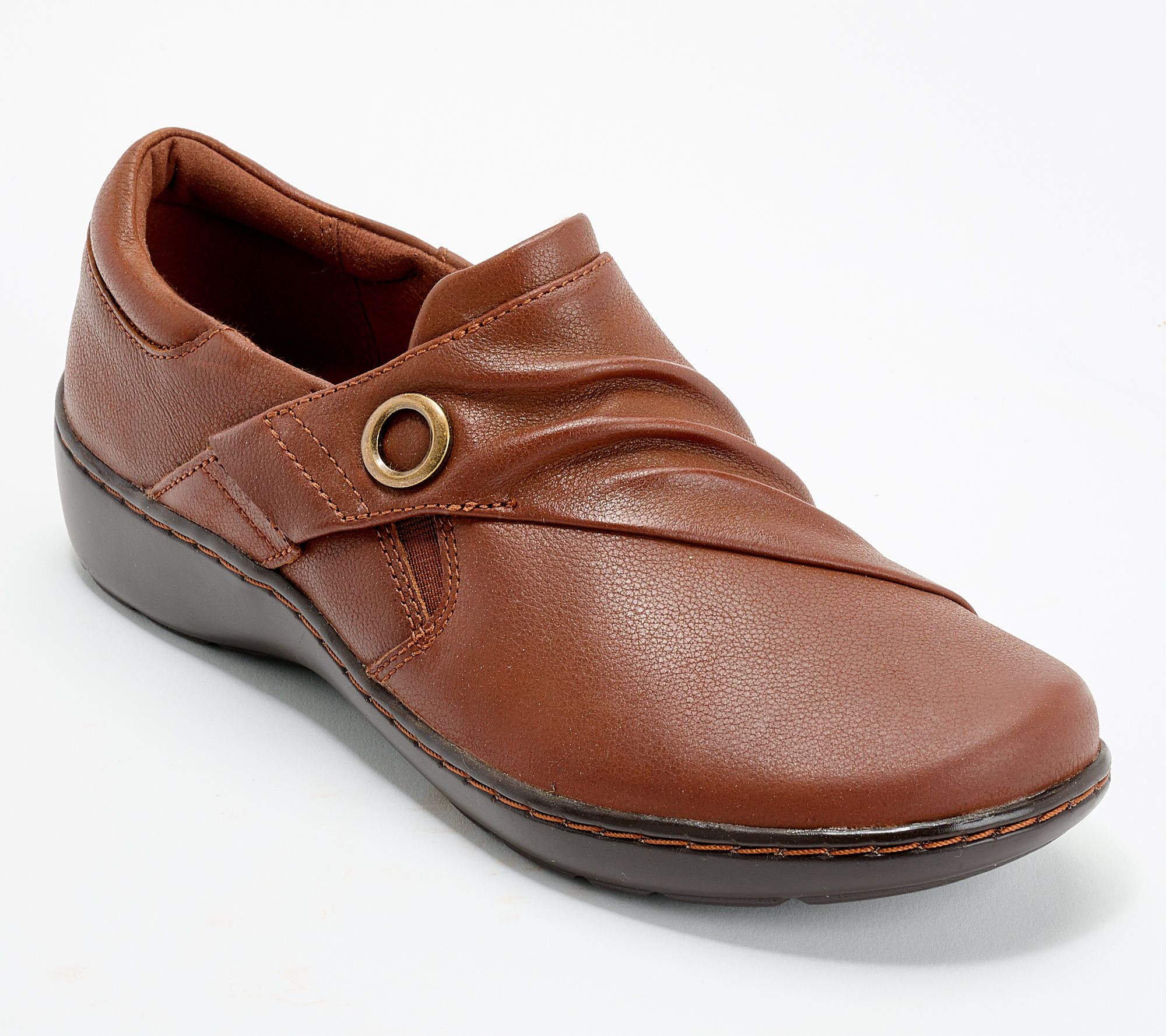 Clarks Leather Slip-Ons Cora Aubrie