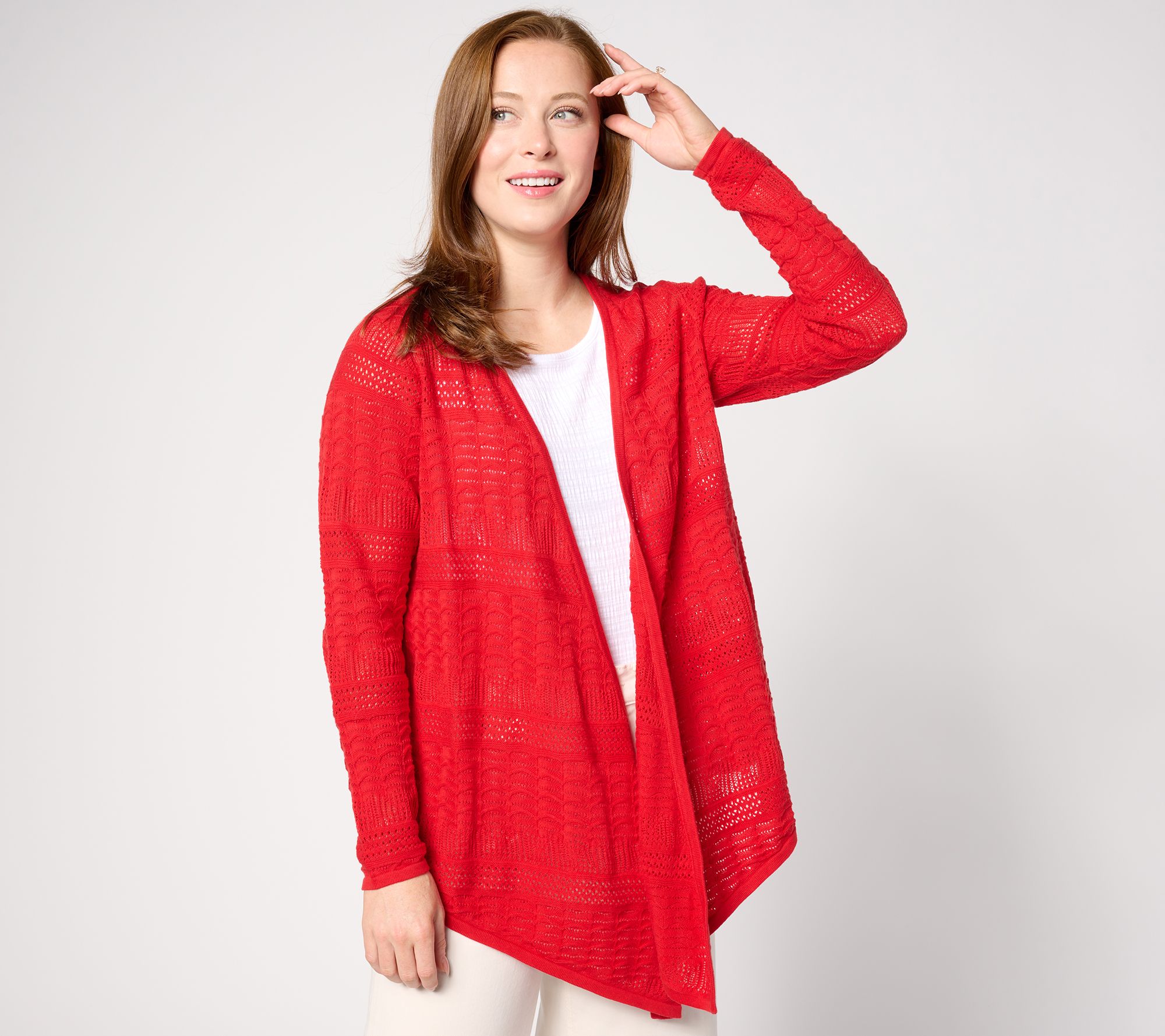 "As Is" Joan Rivers Crochet Sweater Cardigan