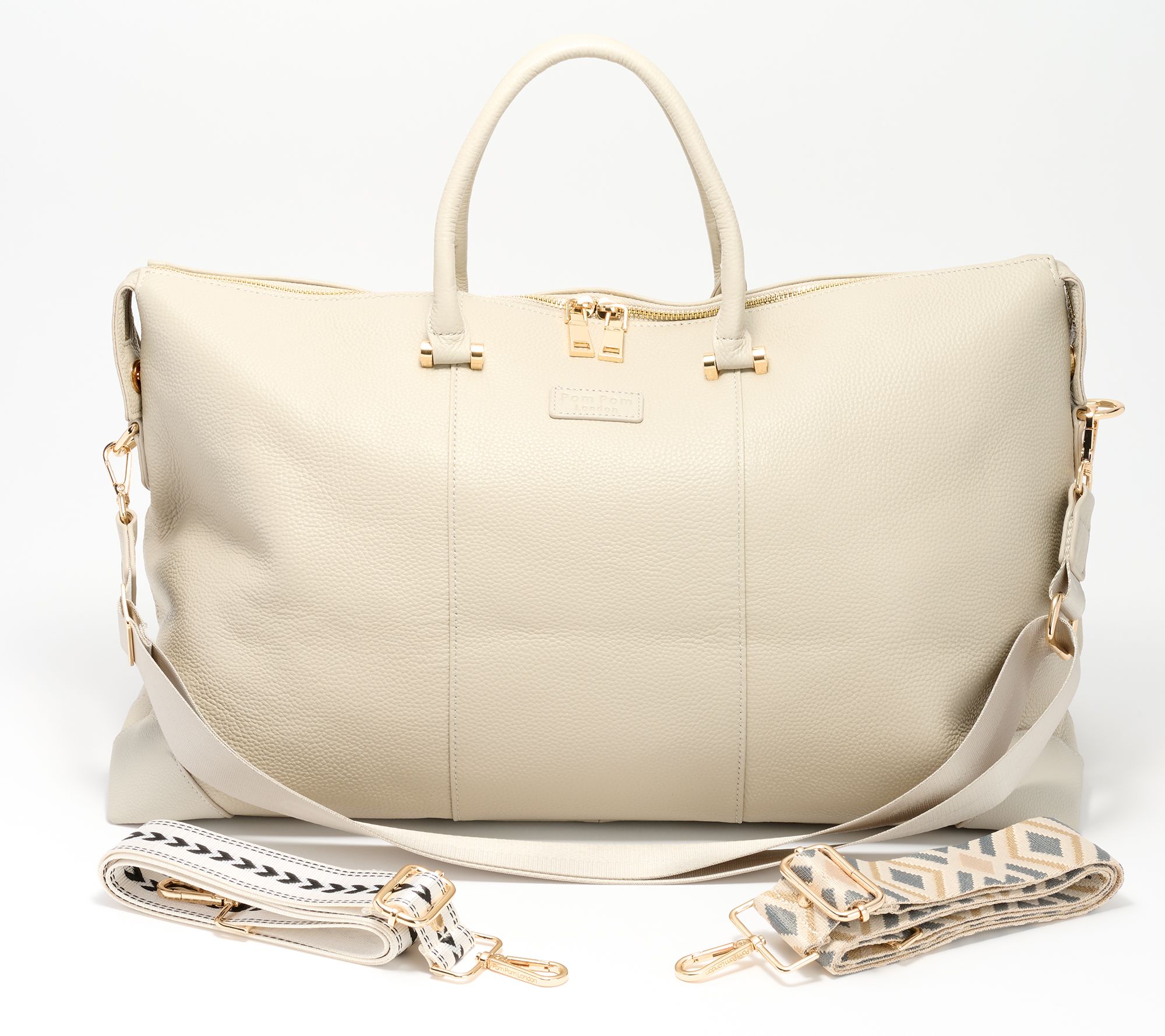 Pom Pom London Leather Weekend Bag w/ Multi-Straps