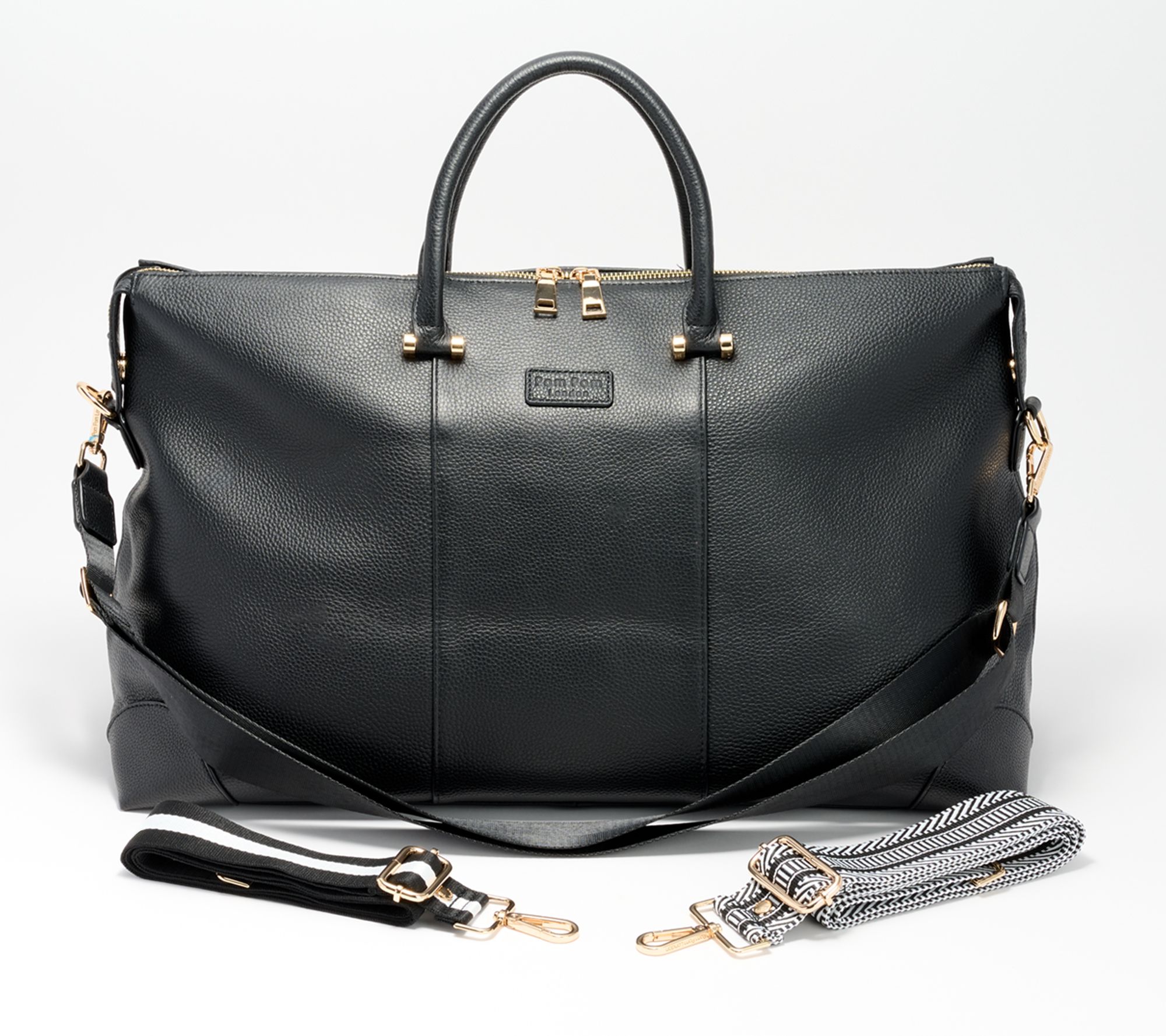 Pom Pom London Leather Weekend Bag with Multi-Straps