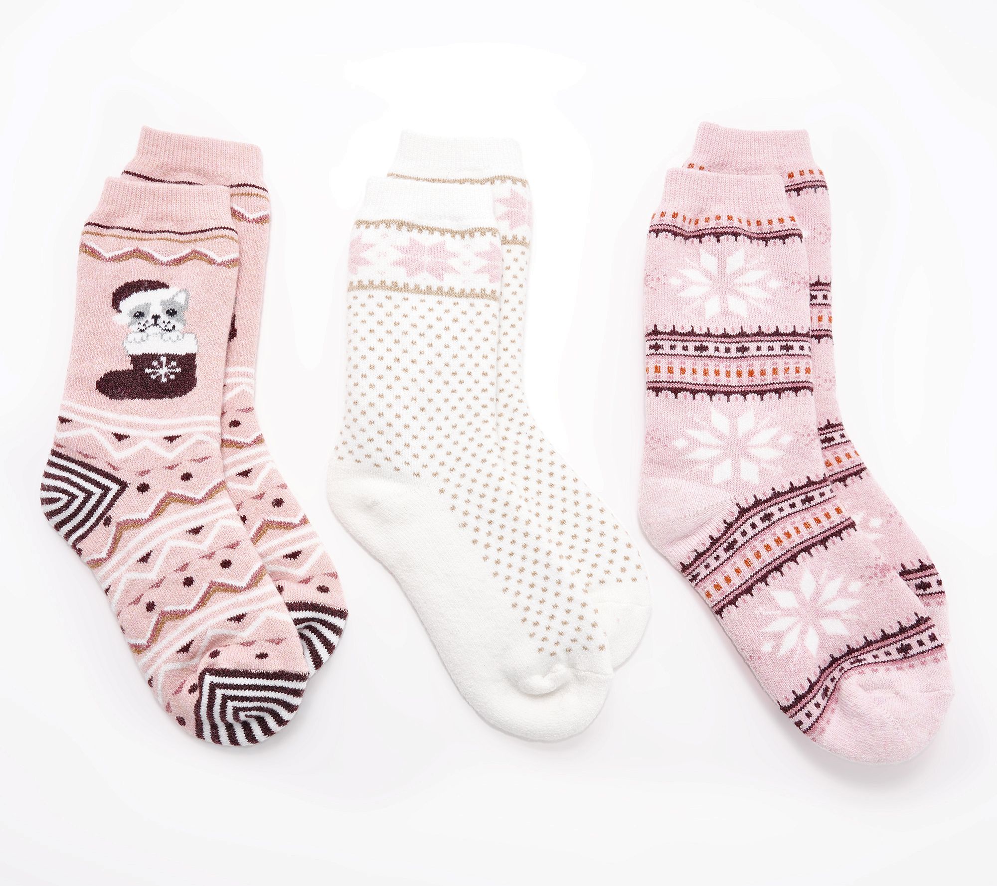 Cuddl Duds 3 Pack of Brushed Lounge Socks