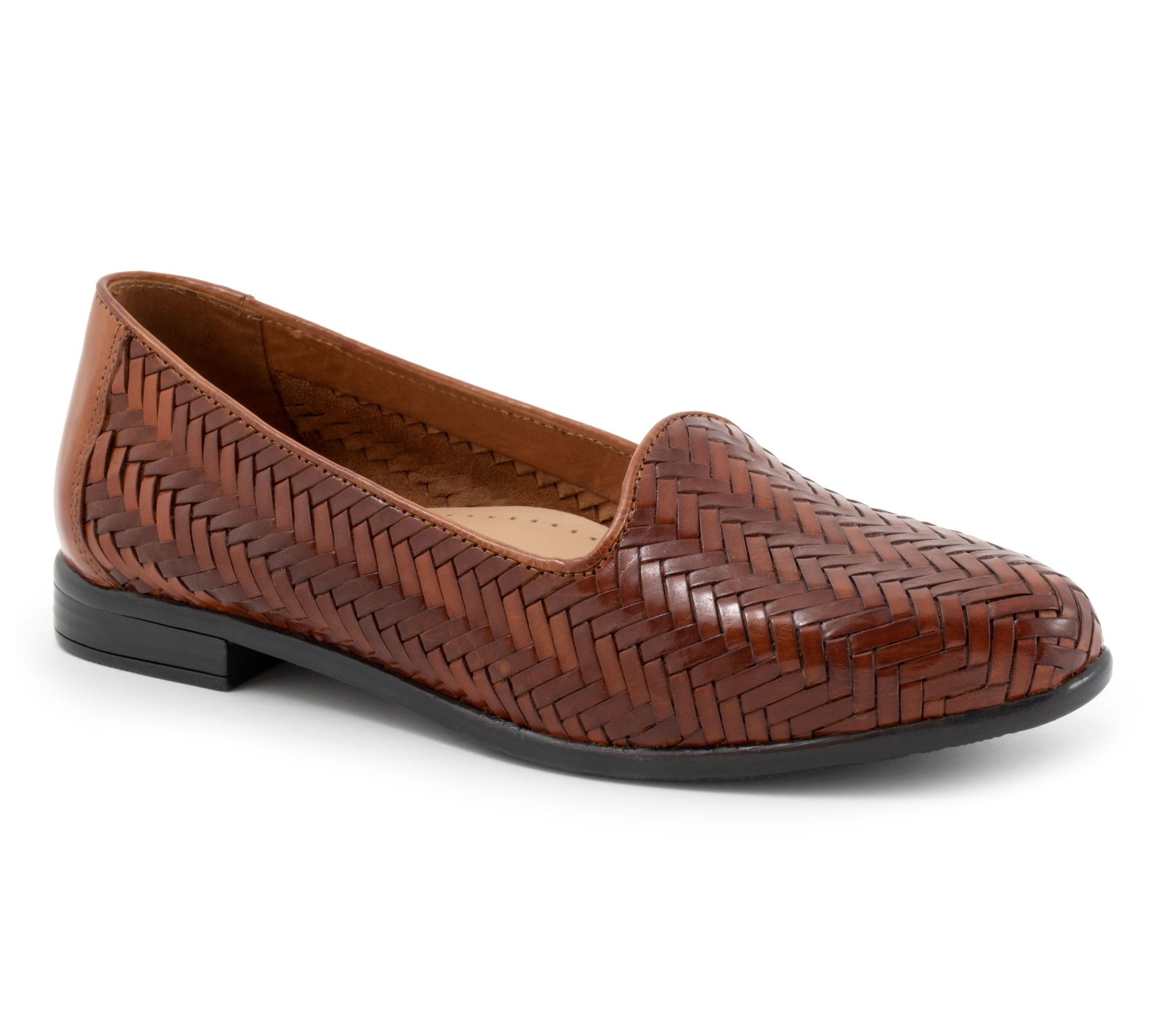 Trotters Liz Woven Leather Flat