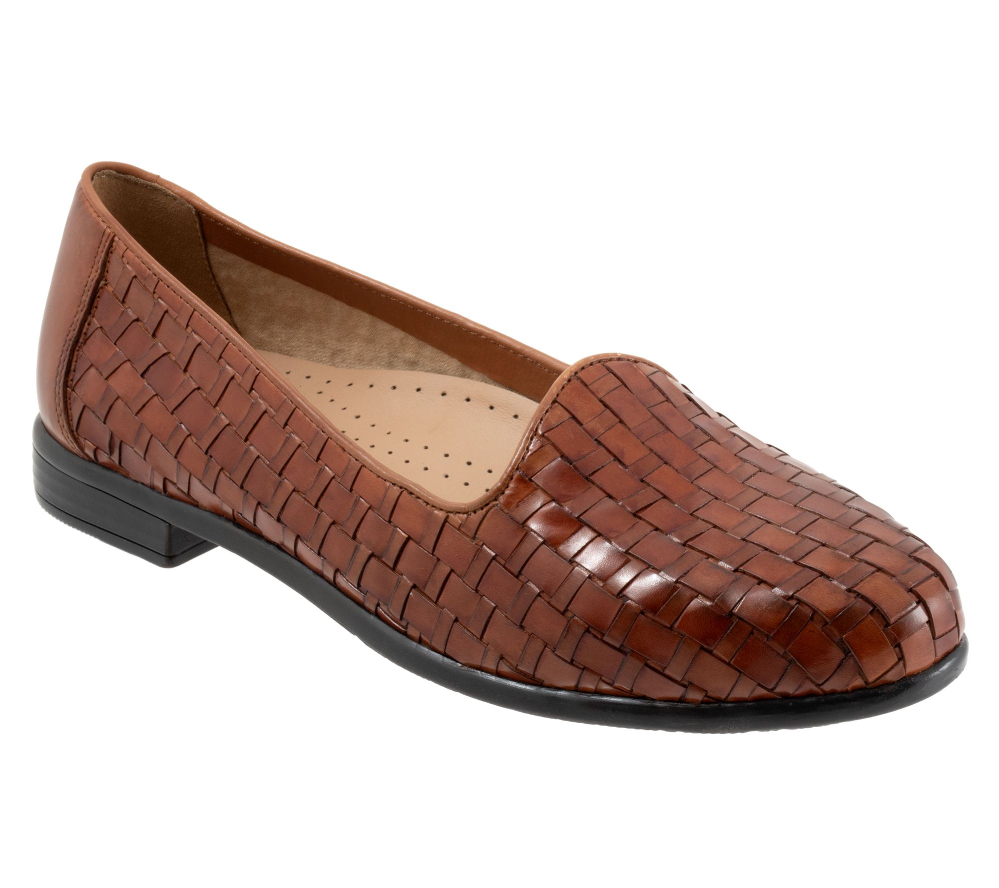 Trotters Liz Woven Leather Flat